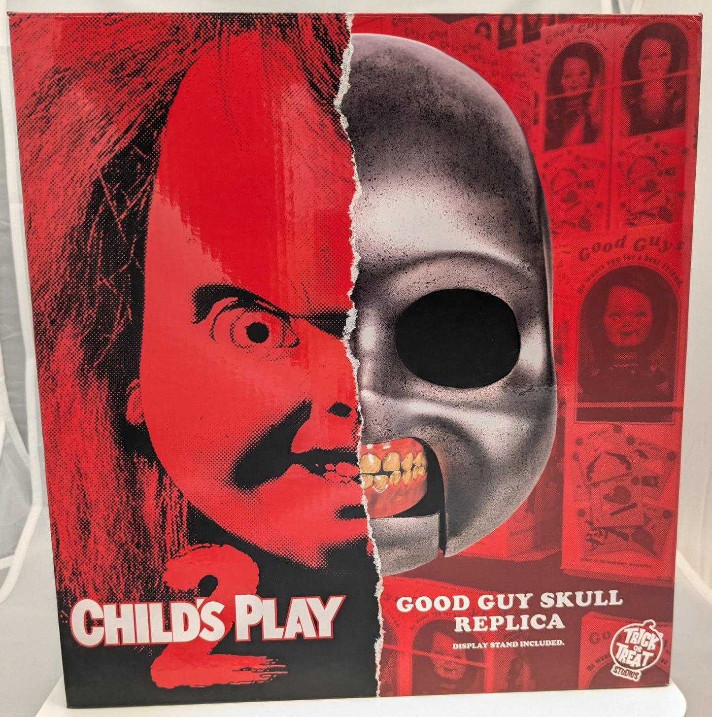 Child's Play 2 Chucky Skull Signed Alex Vincent Christine Elise