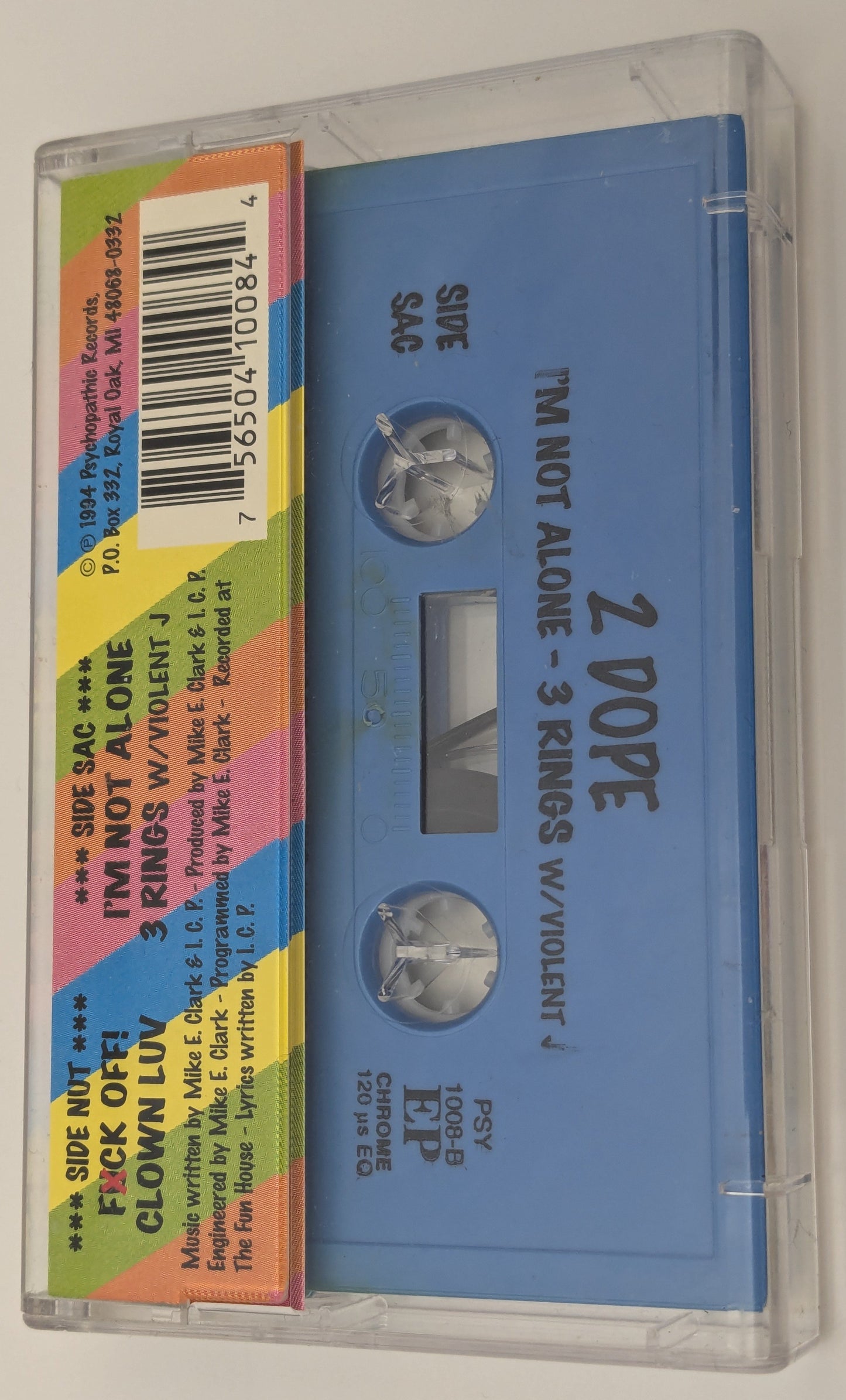 Shaggy 2 Dope Fxck Off! Blue Cassette Tape Insane Clown Posse ICP