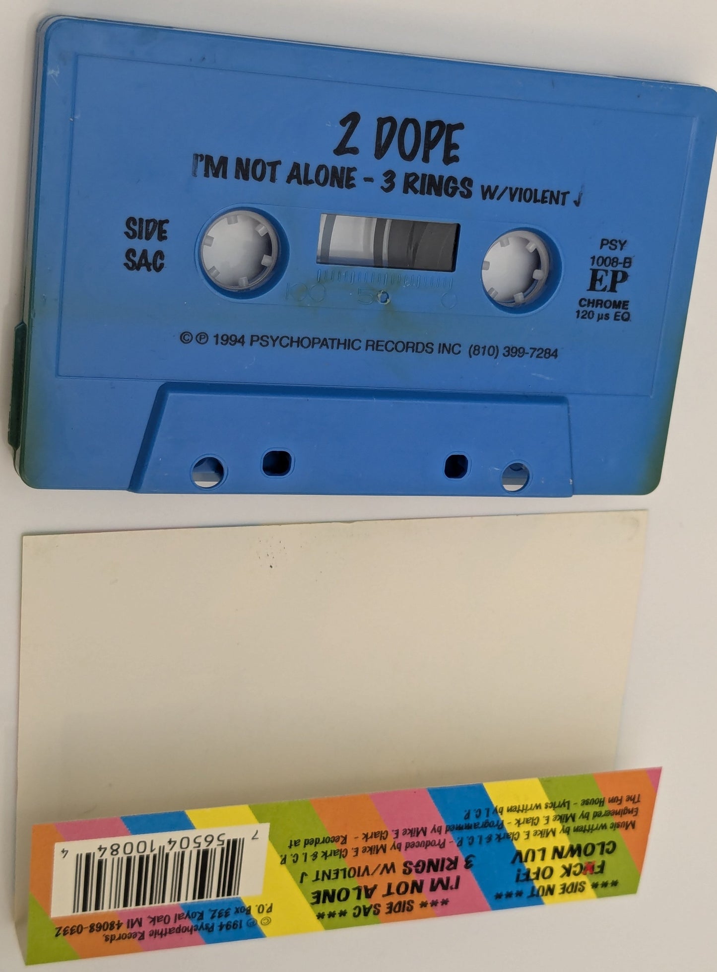 Shaggy 2 Dope Fxck Off! Blue Cassette Tape Insane Clown Posse ICP