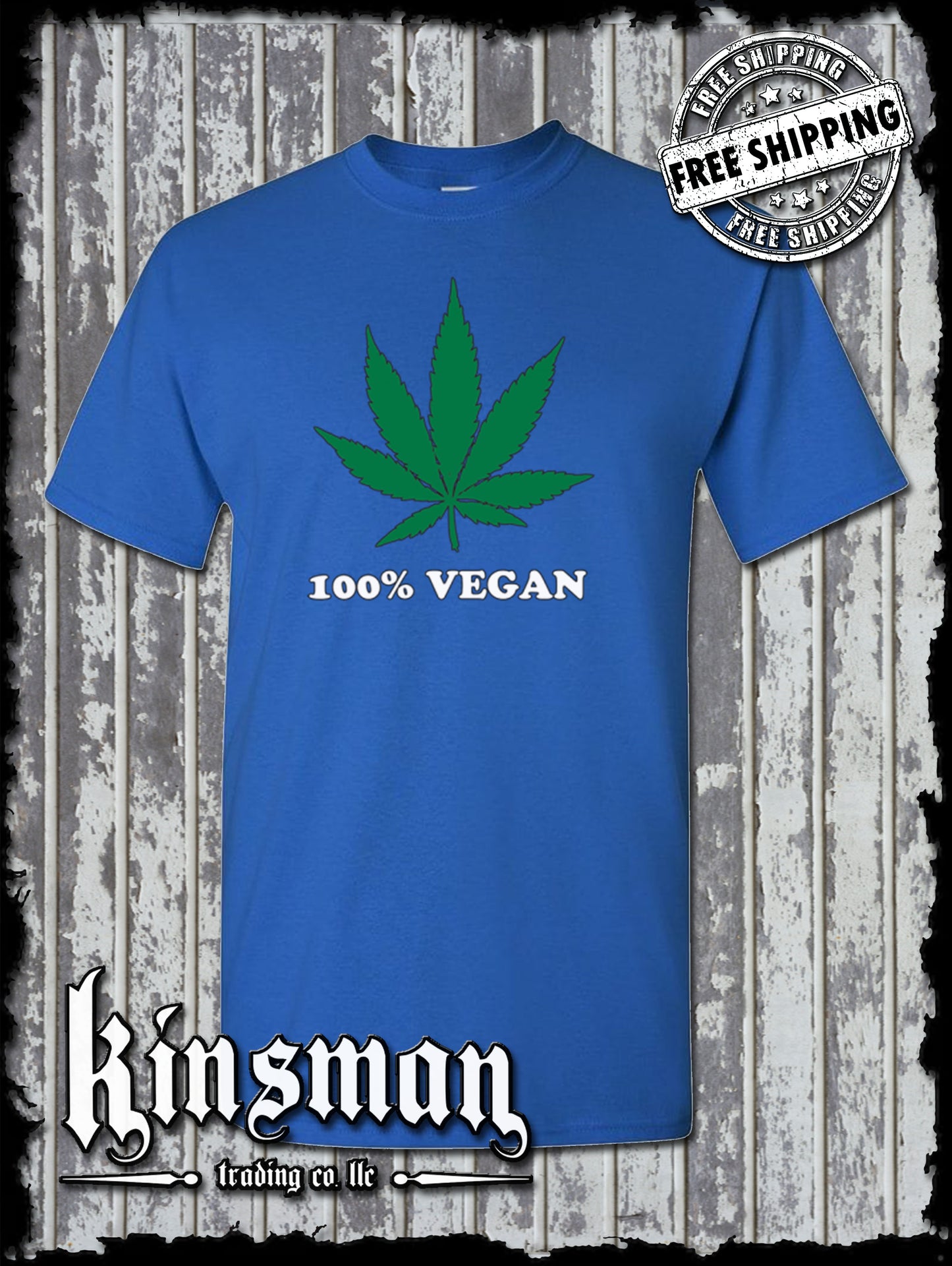 100% Vegan Marijuana Pot Leaf T-Shirt Weed Cannabis 420 Tee