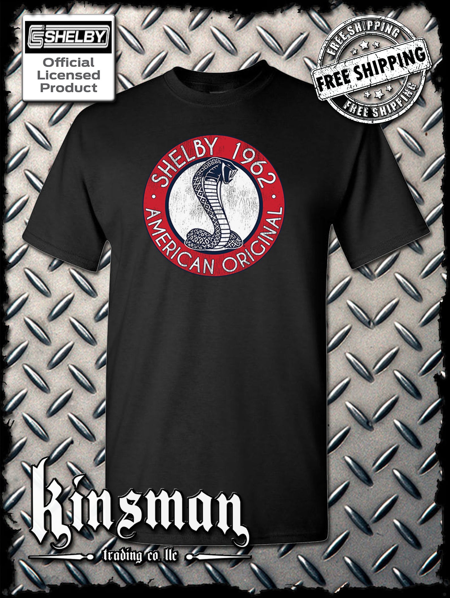 Carroll Shelby 1962 Circle Cobra Logo T-Shirt