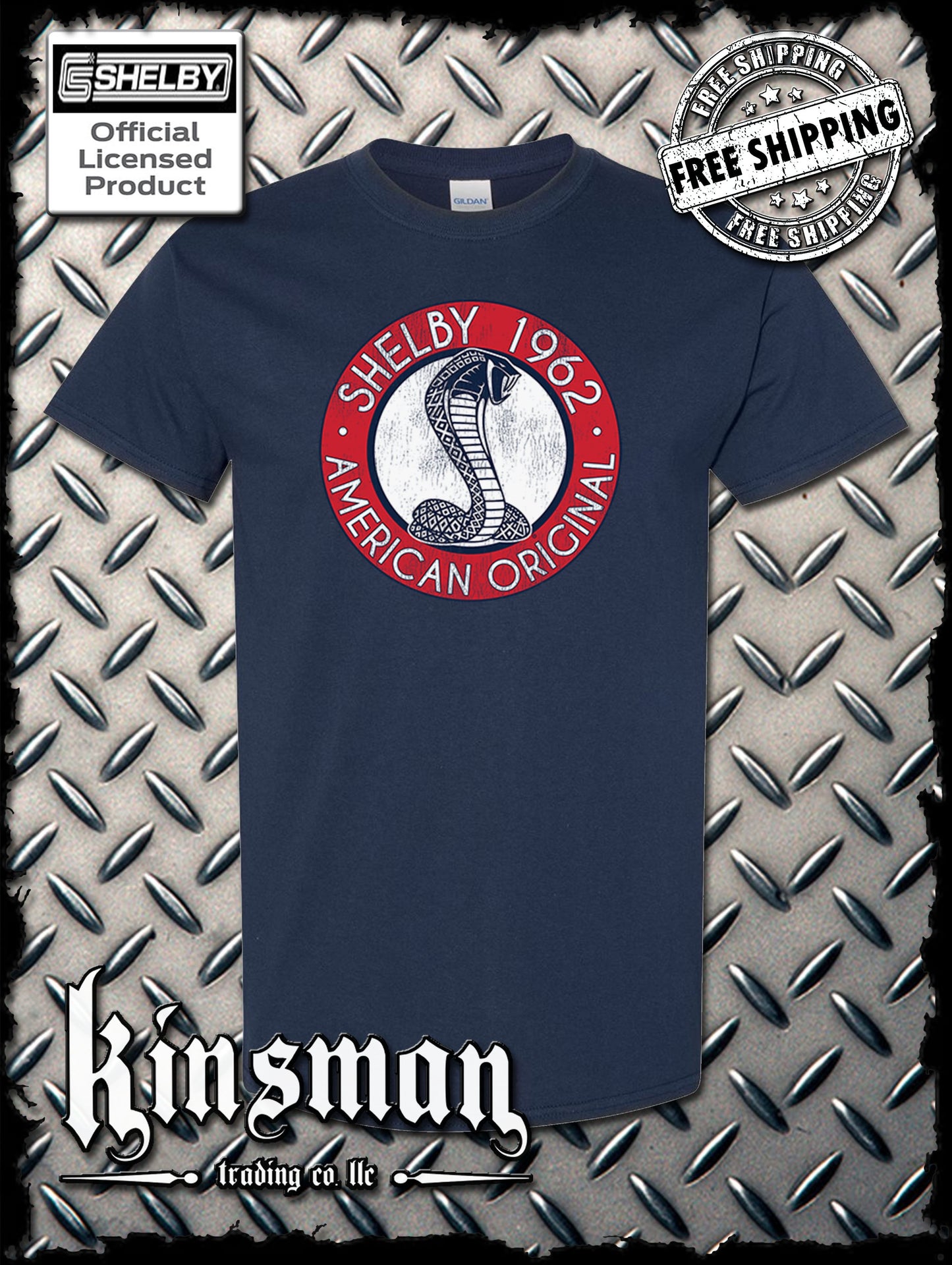 Carroll Shelby 1962 Circle Cobra Logo T-Shirt