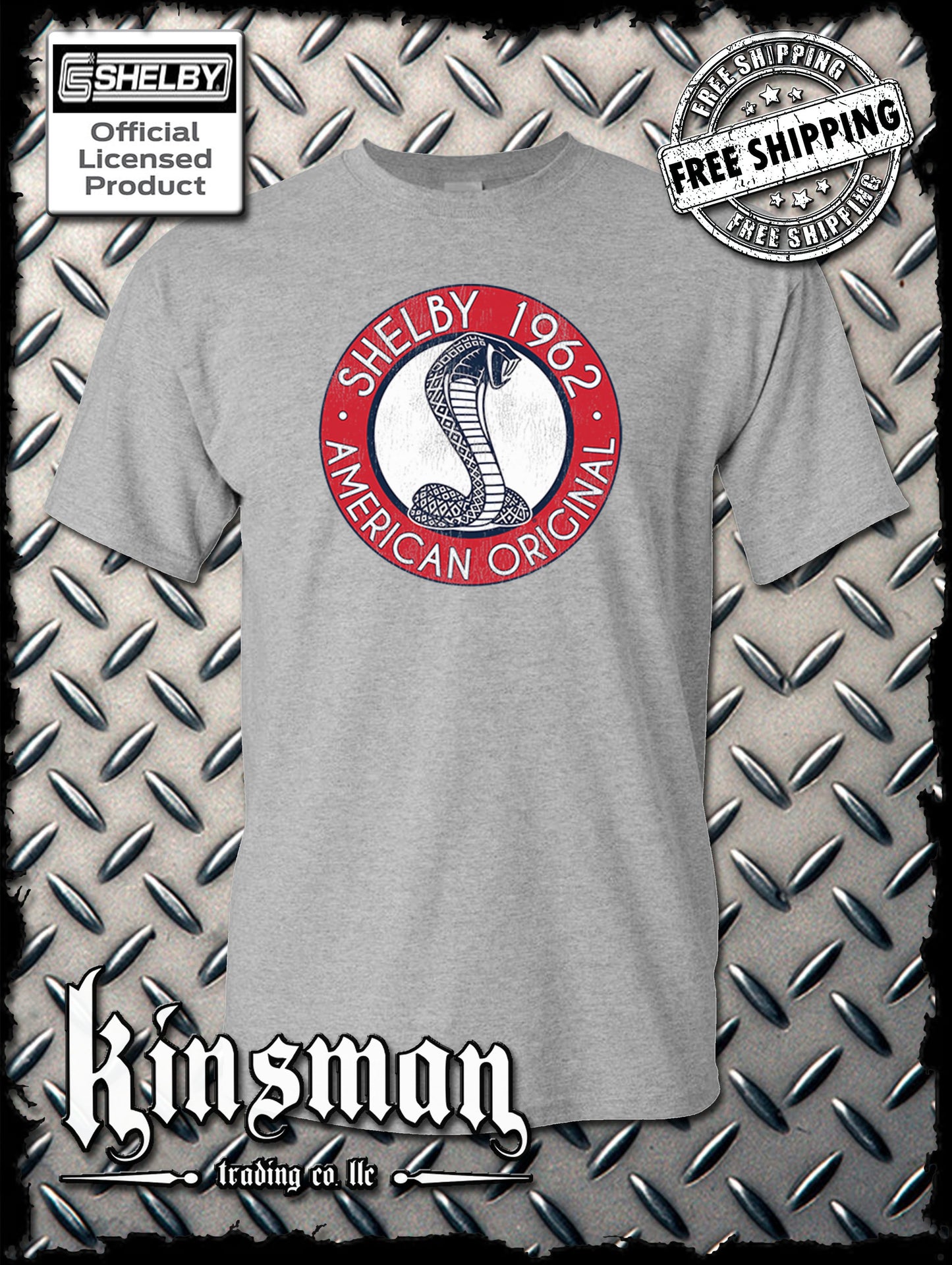 Carroll Shelby 1962 Circle Cobra Logo T-Shirt