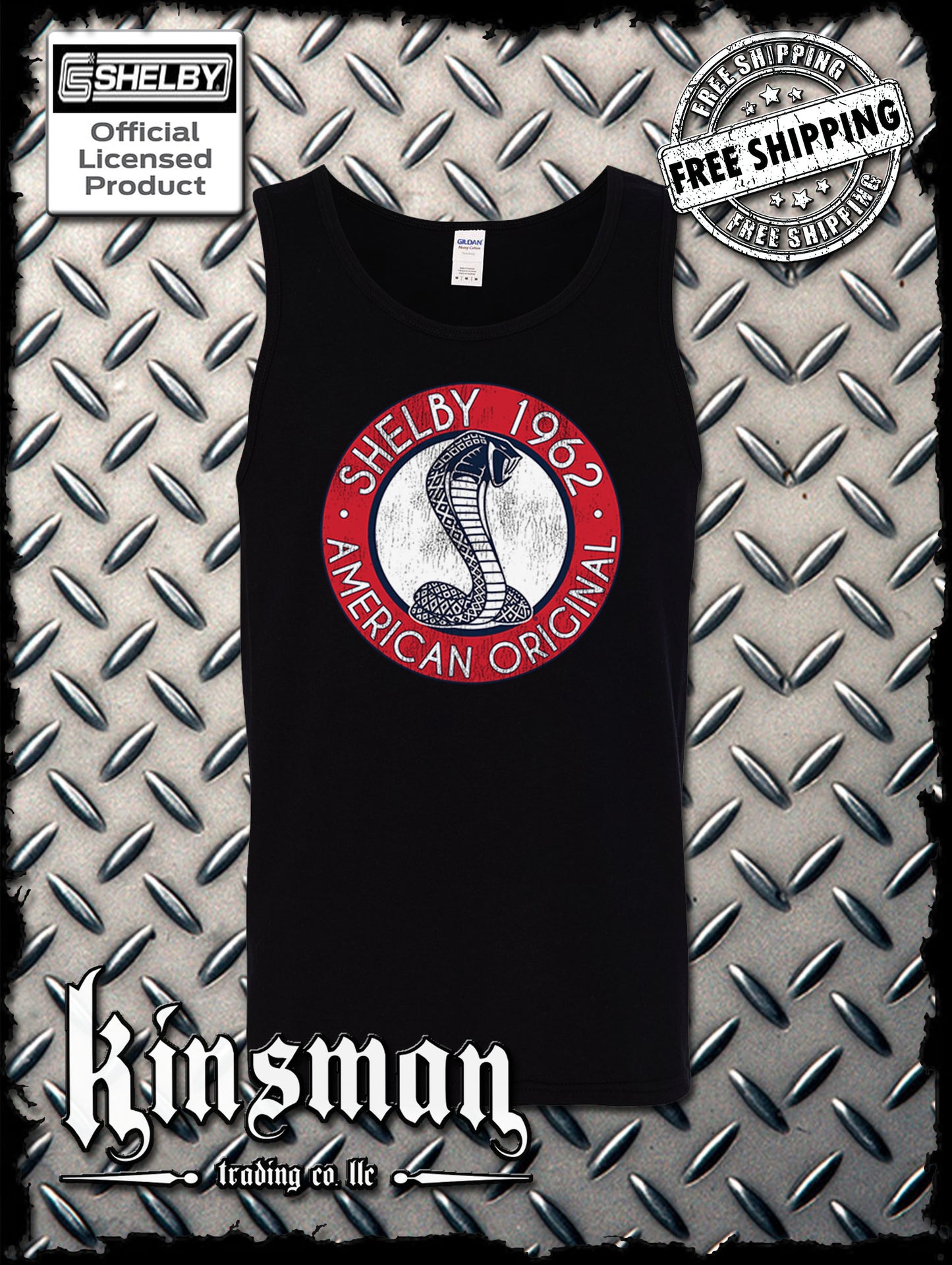 Carroll Shelby 1962 Circle Cobra Logo Tank Top T-Shirt