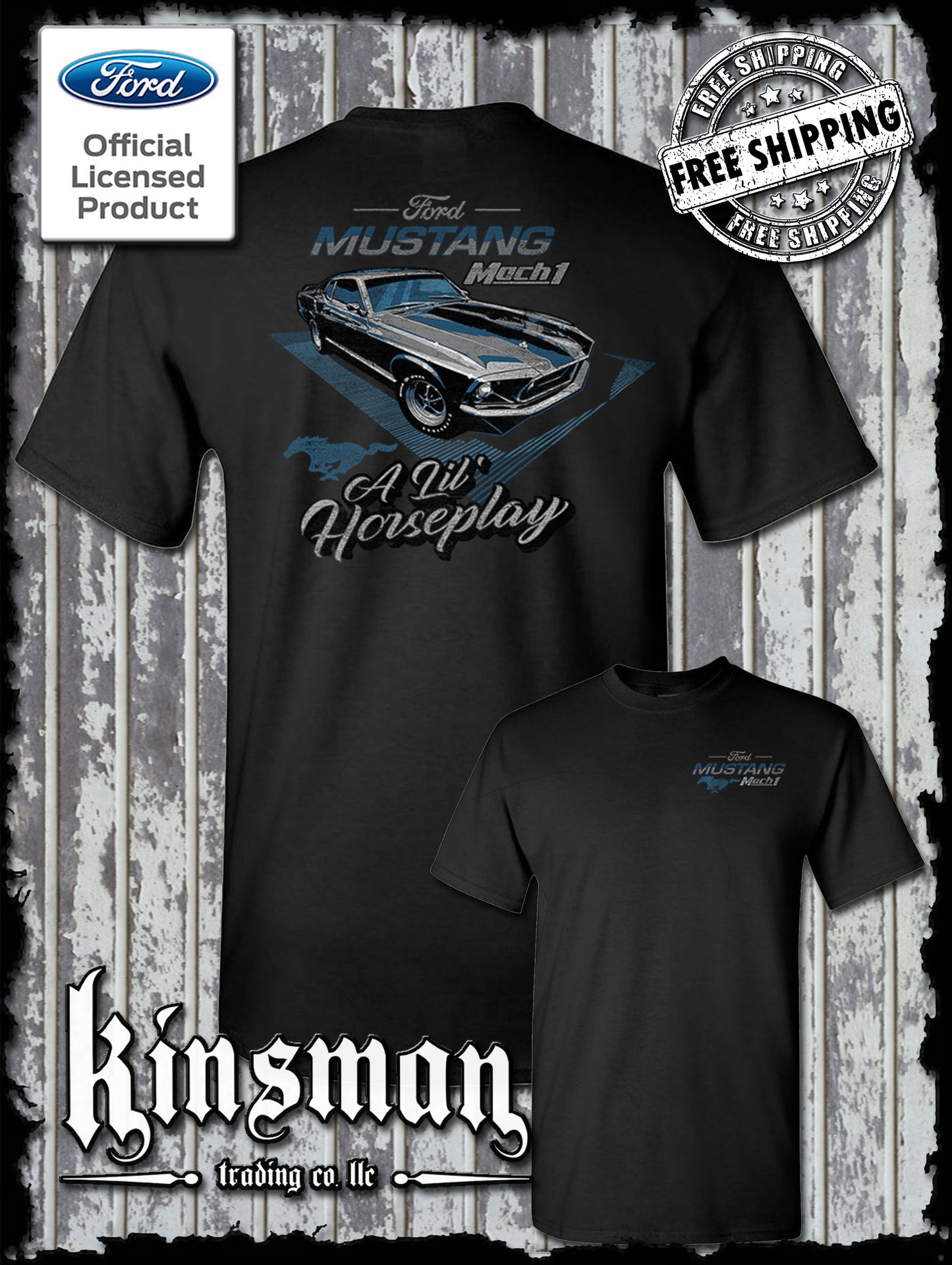 1969 Mustang Mach 1 A Lil' Horseplay 2-Sided T-Shirt