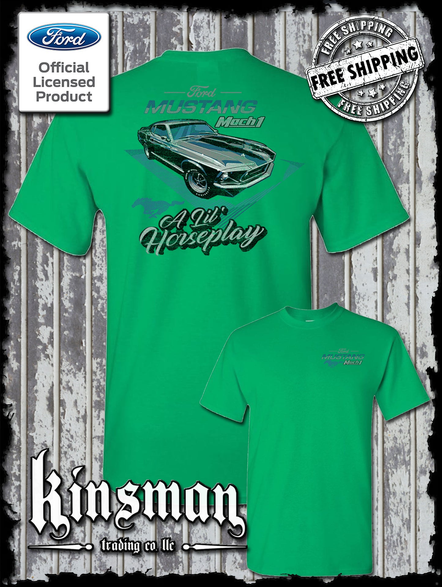 1969 Mustang Mach 1 A Lil' Horseplay 2-Sided T-Shirt