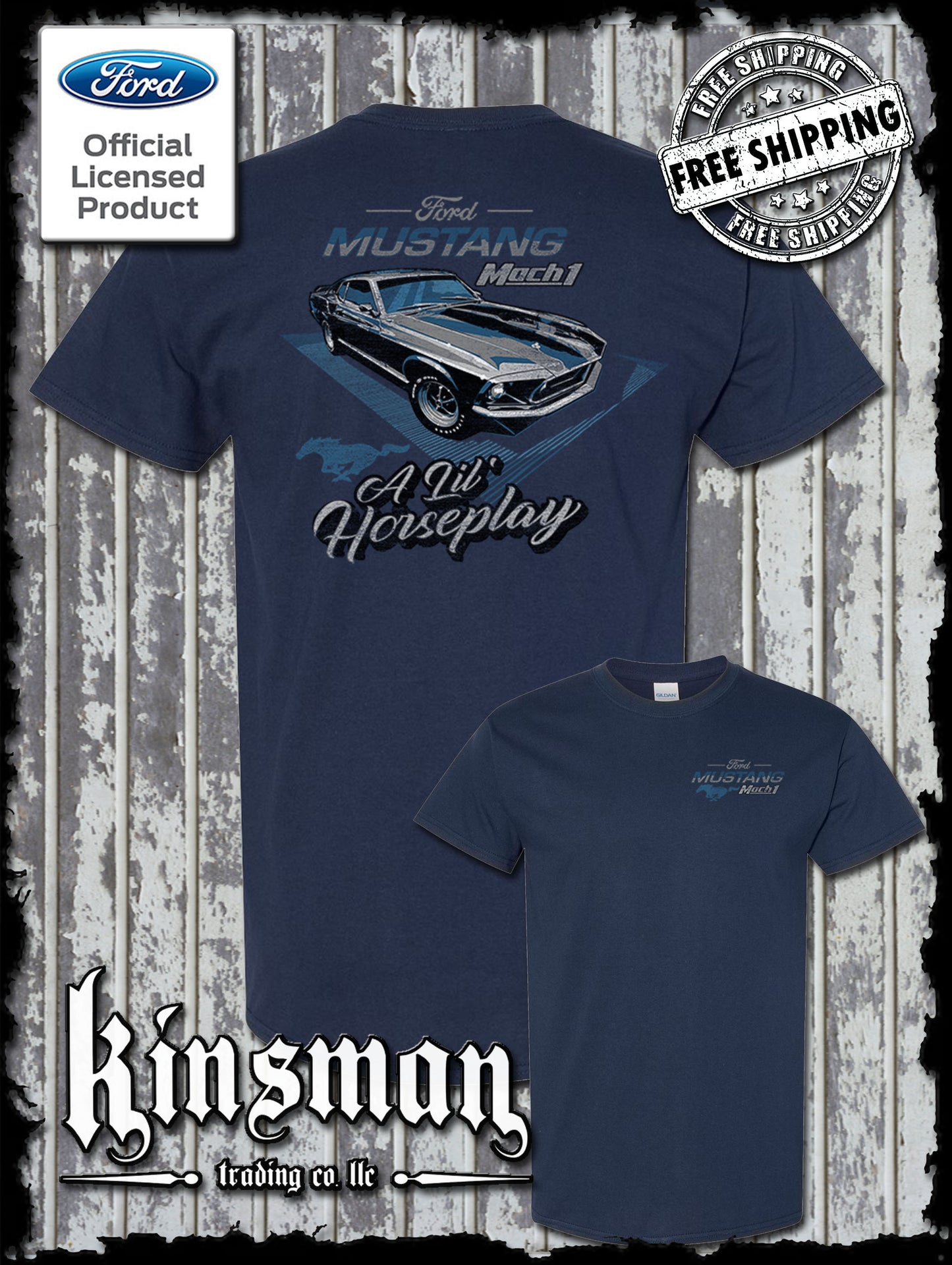 1969 Mustang Mach 1 A Lil' Horseplay 2-Sided T-Shirt