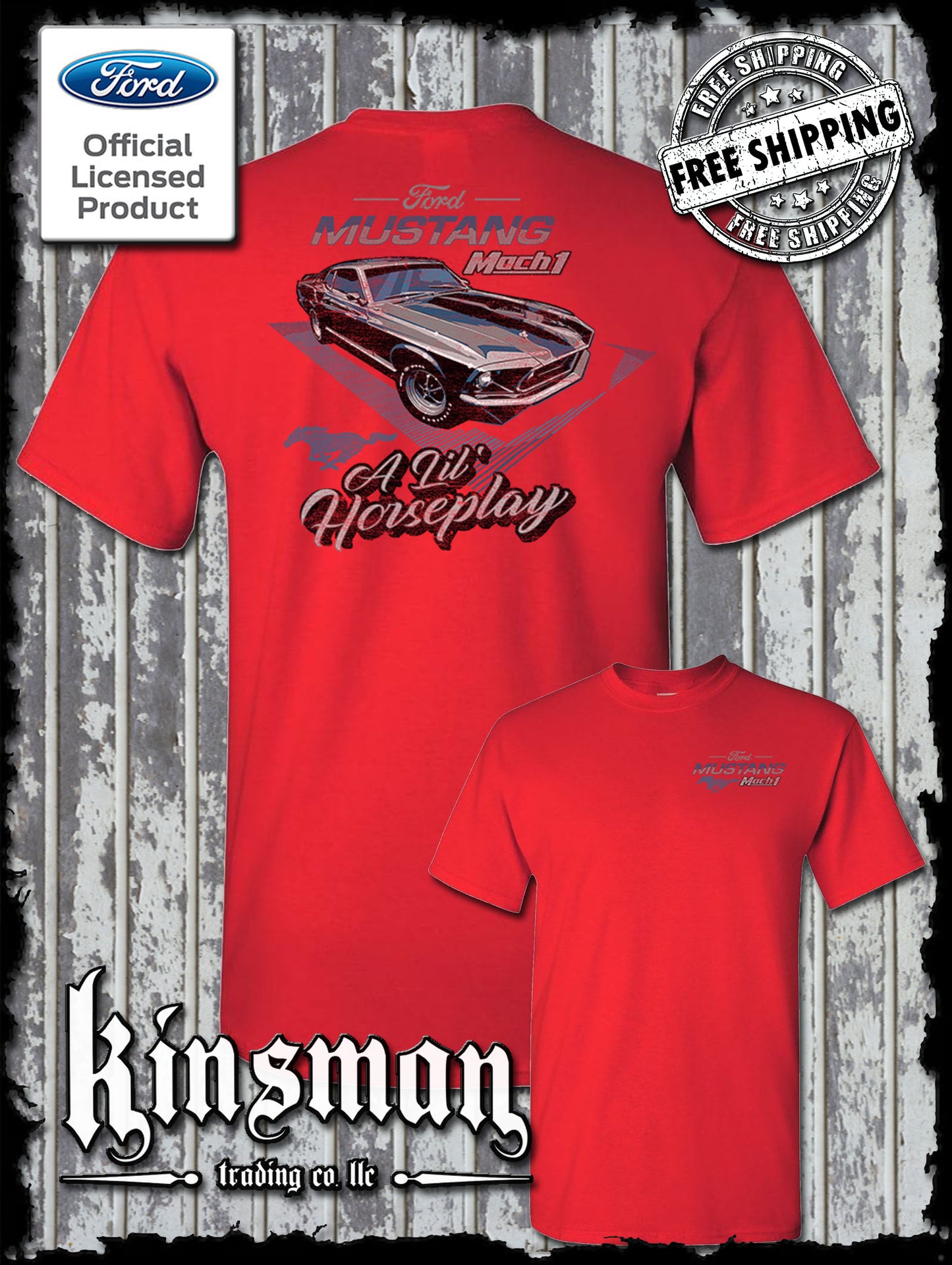 1969 Mustang Mach 1 A Lil' Horseplay 2-Sided T-Shirt