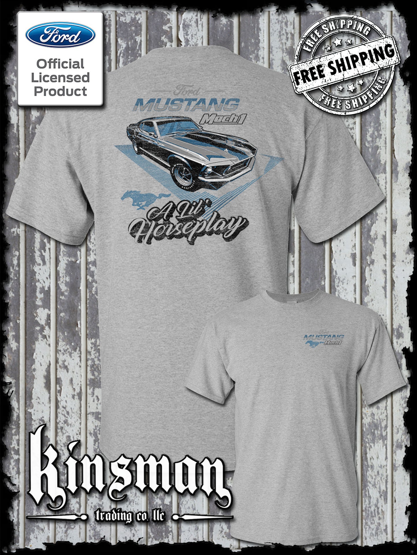 1969 Mustang Mach 1 A Lil' Horseplay 2-Sided T-Shirt