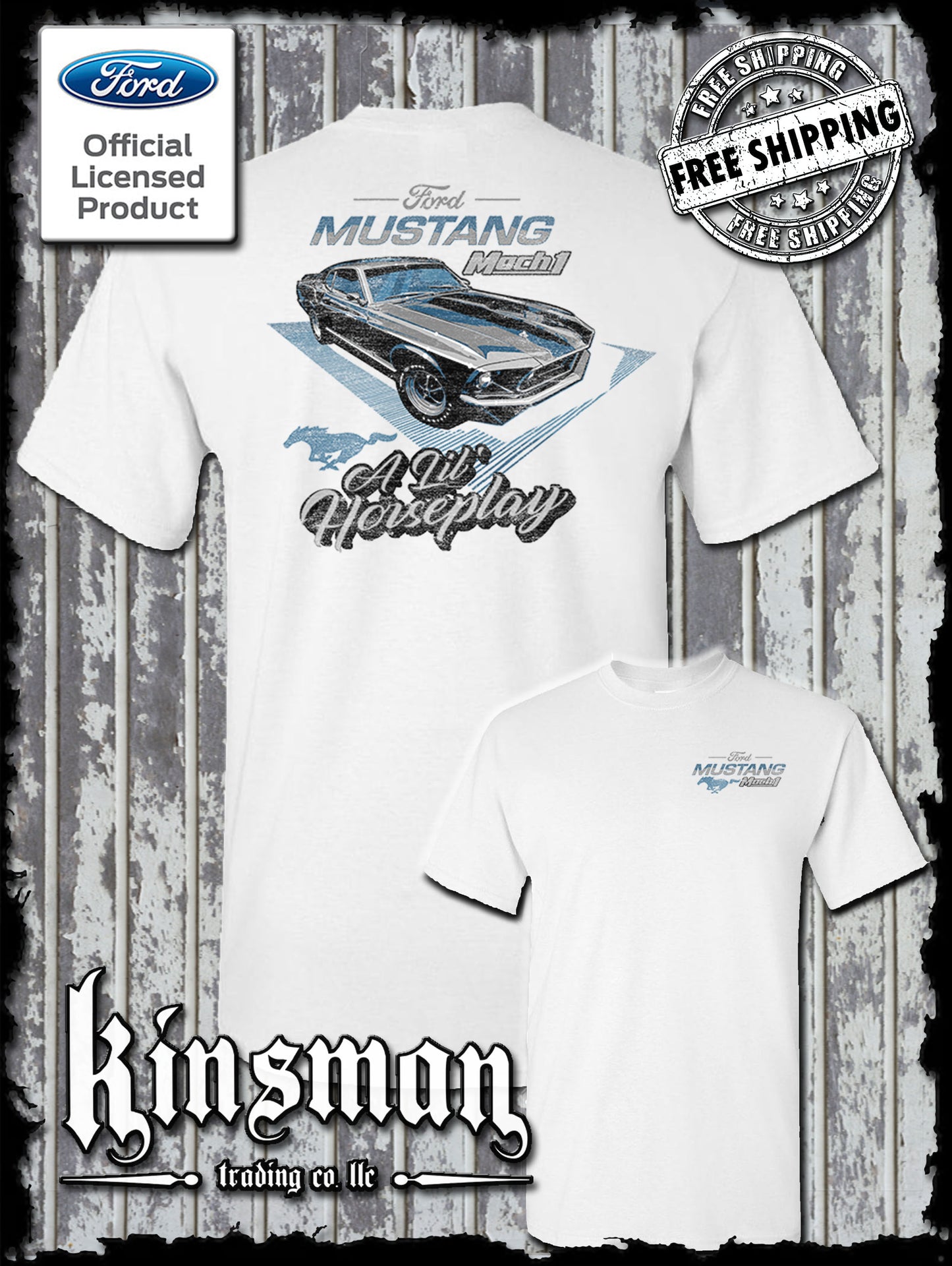 1969 Mustang Mach 1 A Lil' Horseplay 2-Sided T-Shirt