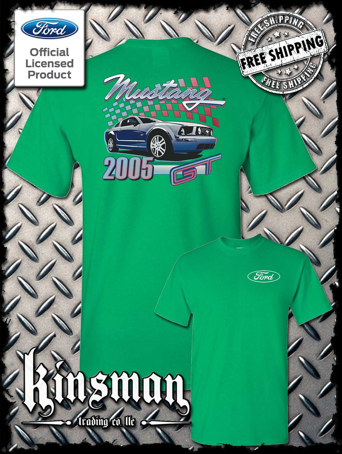 2005 Ford Mustang GT 2-Sided T-Shirt / Carrol Shelby Cobra