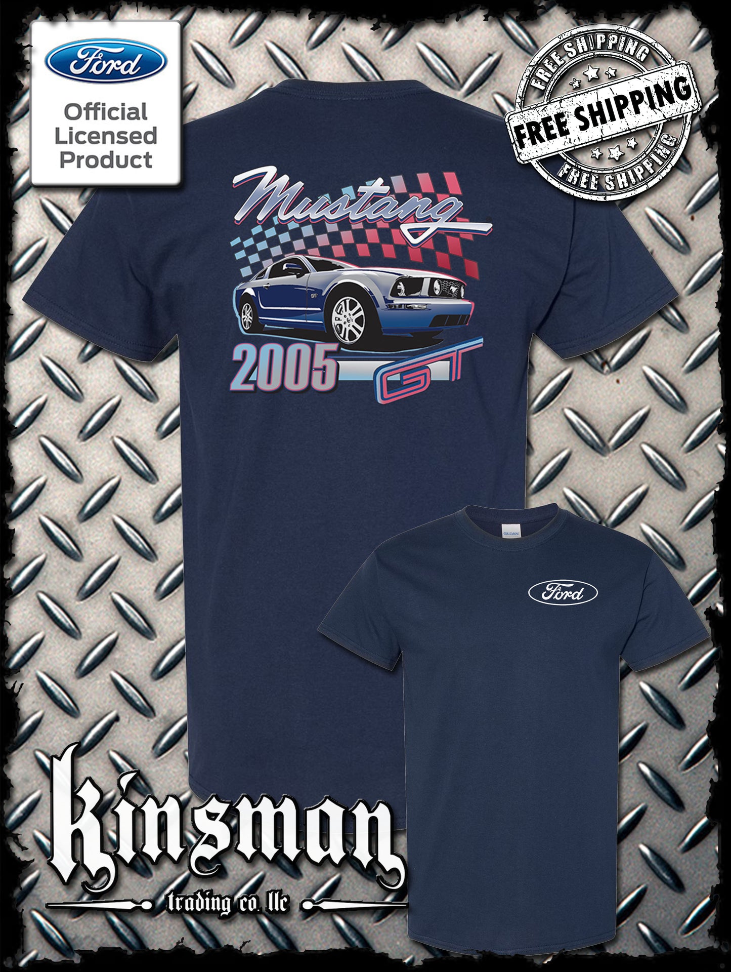 2005 Ford Mustang GT 2-Sided T-Shirt / Carrol Shelby Cobra