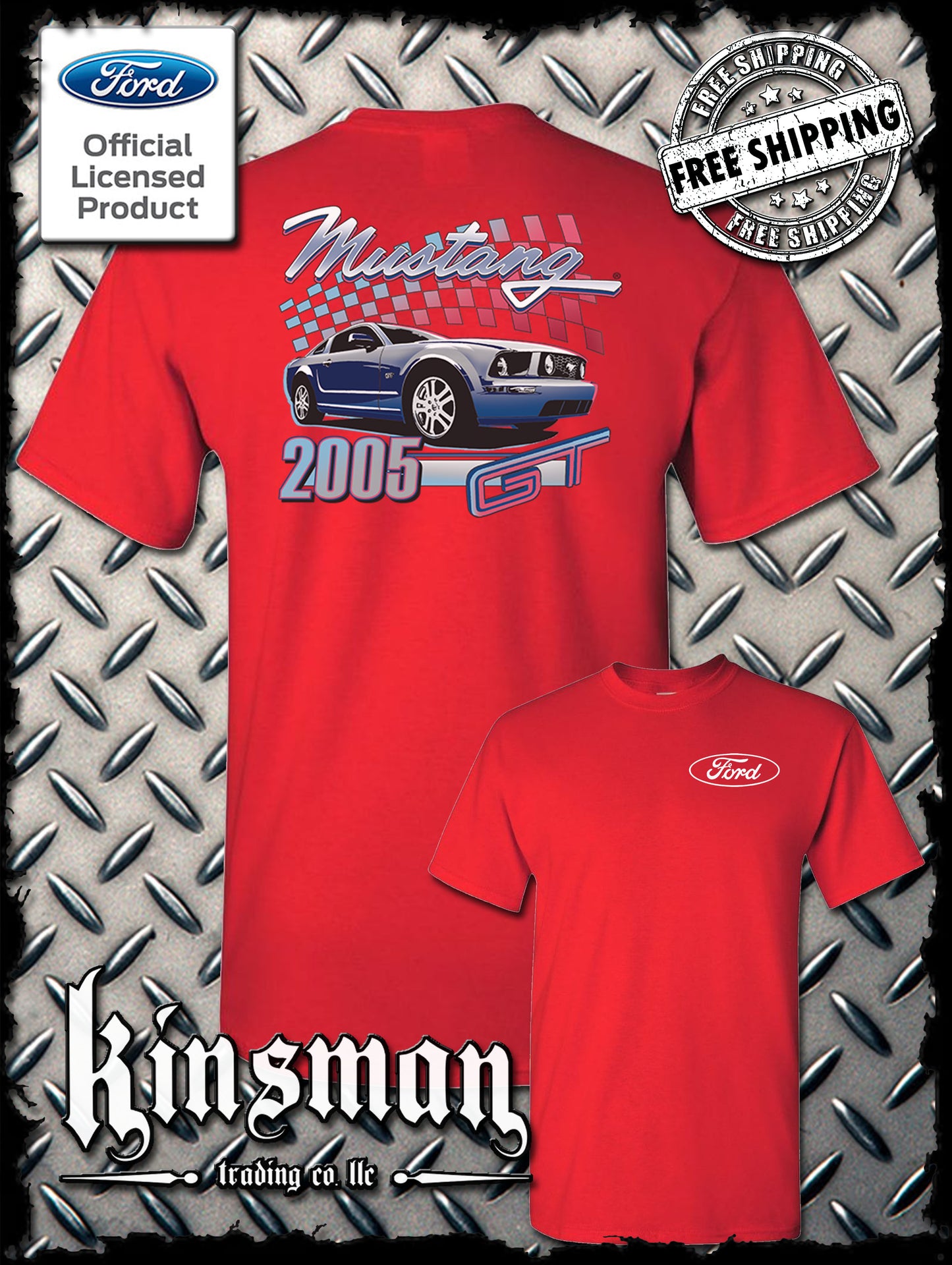 2005 Ford Mustang GT 2-Sided T-Shirt / Carrol Shelby Cobra