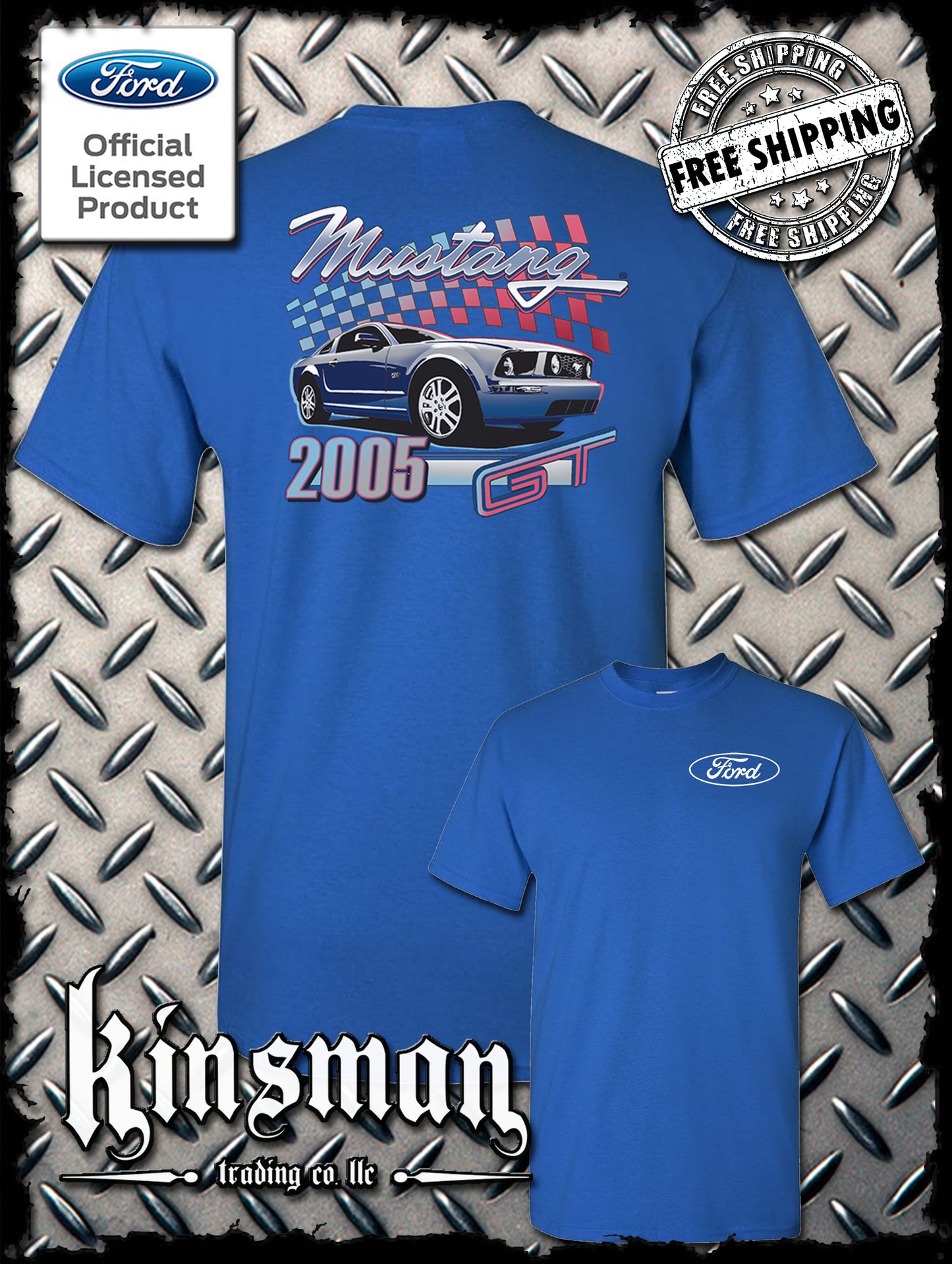 2005 Ford Mustang GT 2-Sided T-Shirt / Carrol Shelby Cobra