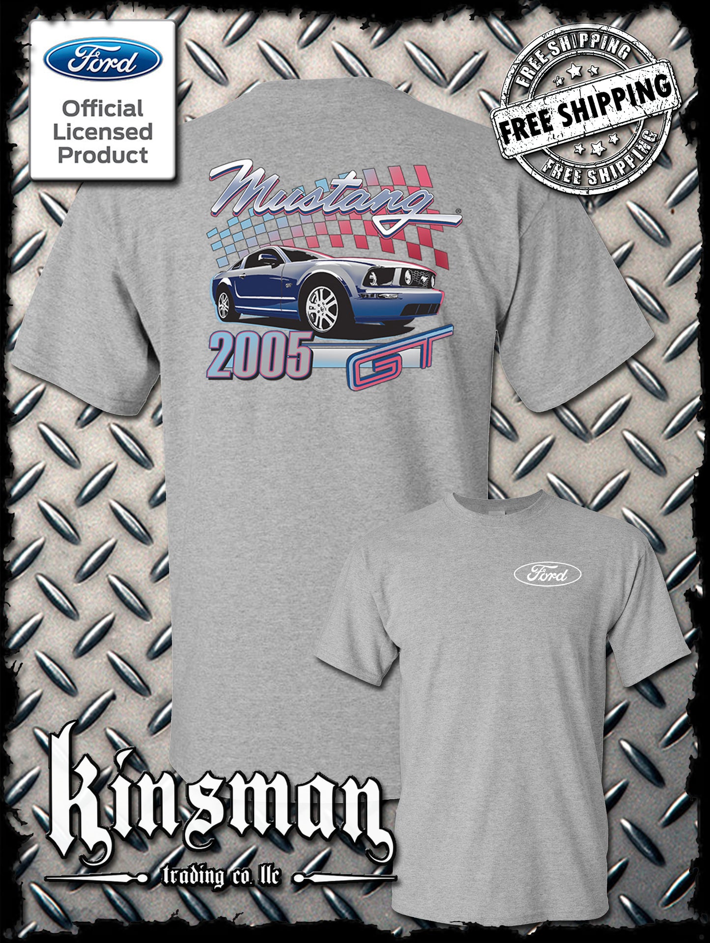 2005 Ford Mustang GT 2-Sided T-Shirt / Carrol Shelby Cobra