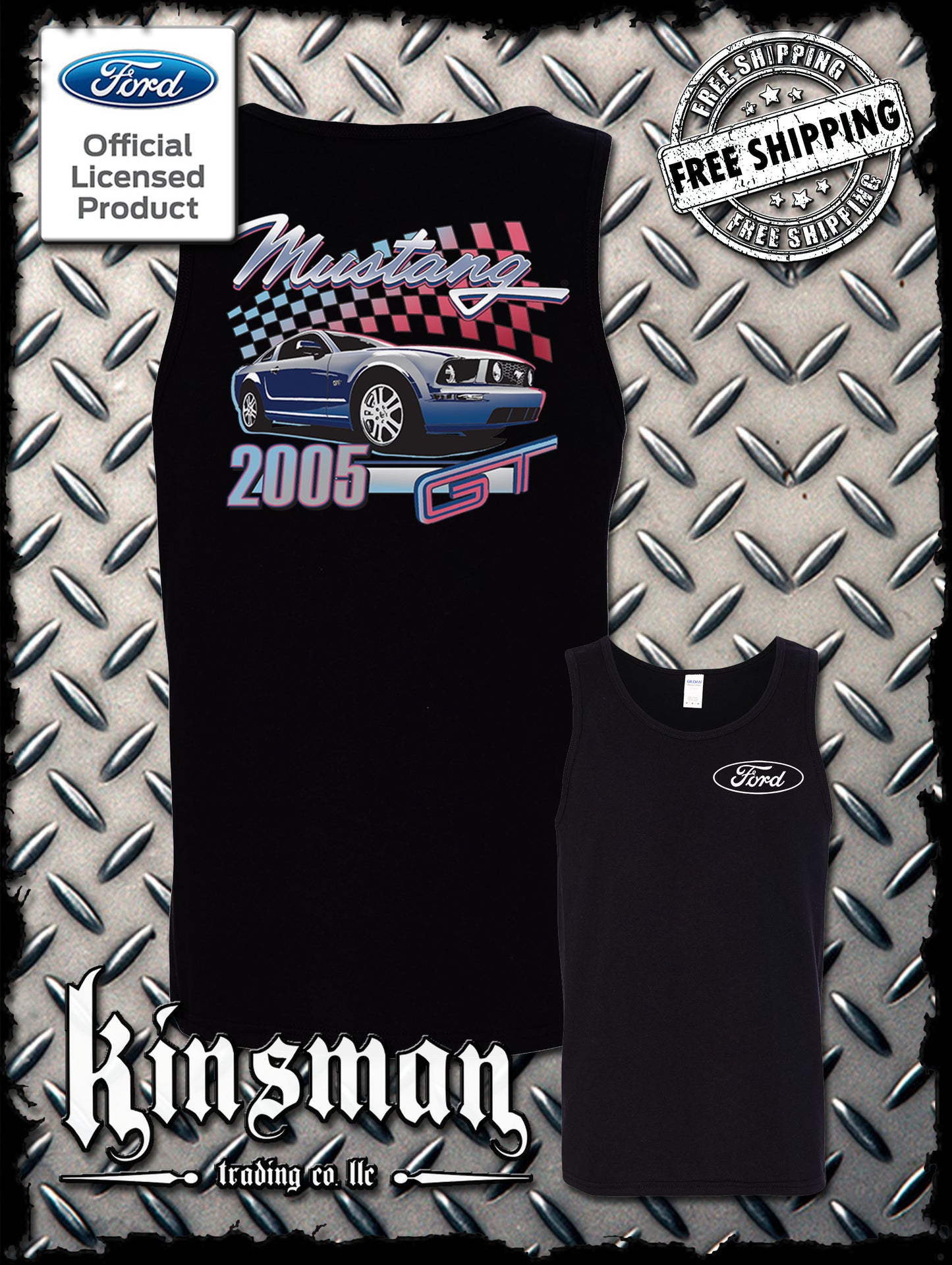 2005 Ford Mustang GT 2-Sided Tank Top T-Shirt / Carrol Shelby Cobra