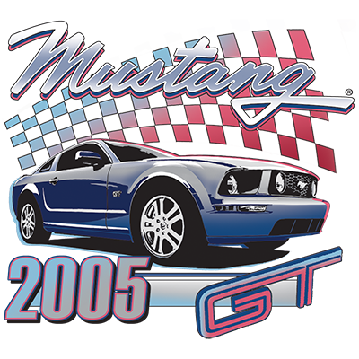 2005 Ford Mustang GT 2-Sided Long Sleeve T-Shirt / Carrol Shelby Cobra