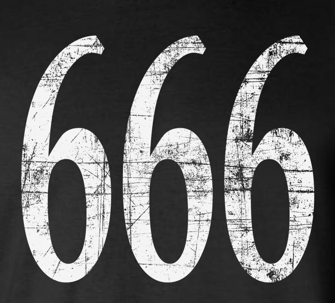 666 Hoodie - Triple Six Horror Satanic Halloween Punk Rock Metal Concert Tee