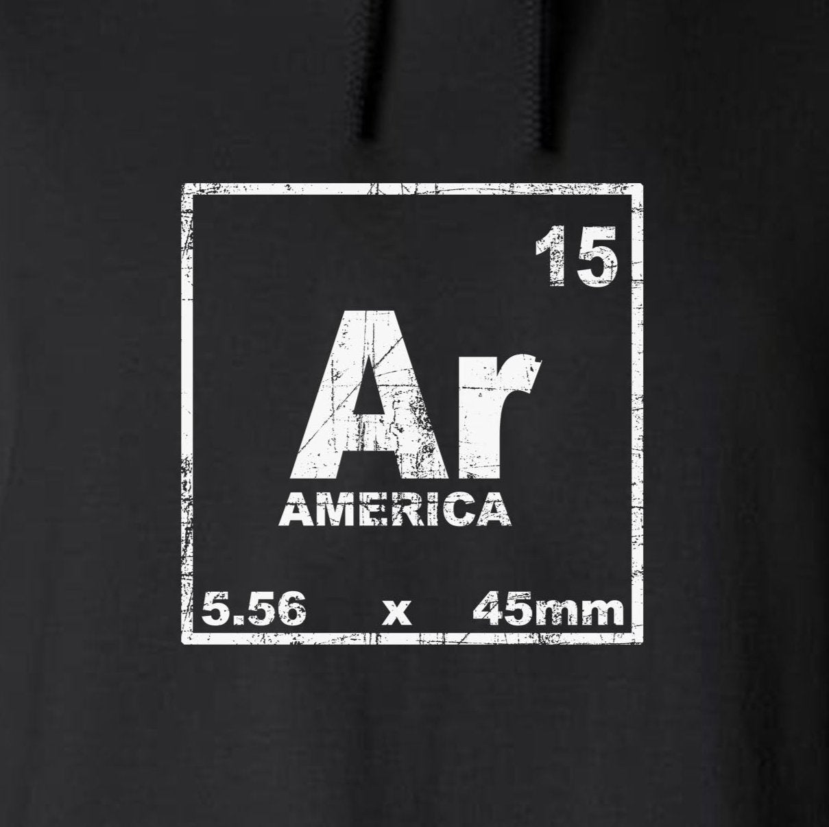 AR-15 Periodic Table Symbol Long Sleeve T-Shirt / 2nd Amendment Gun Rights 5.56