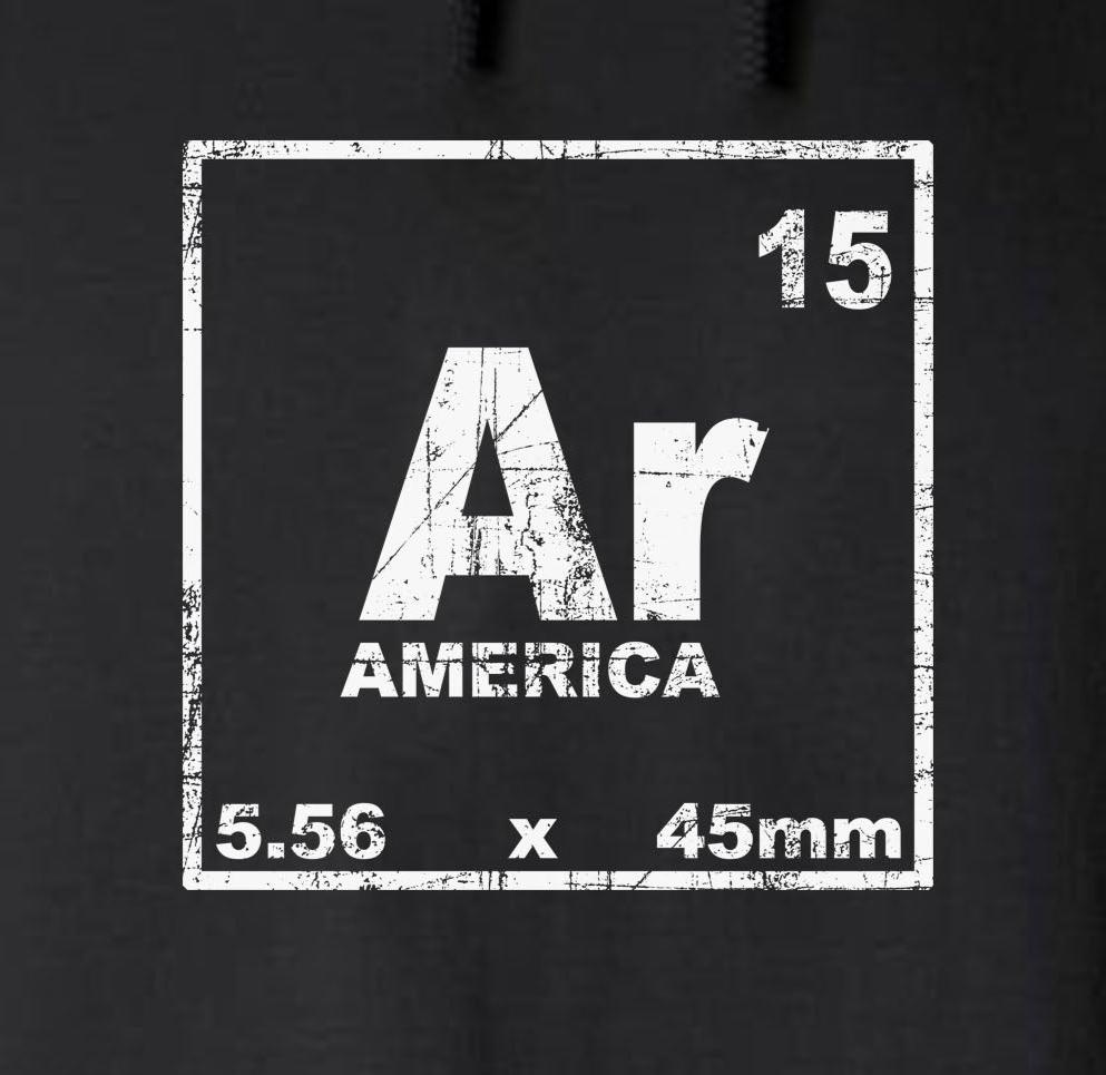 AR-15 Periodic Table Symbol T-Shirt / 2nd Amendment Gun Rights USA America 5.56