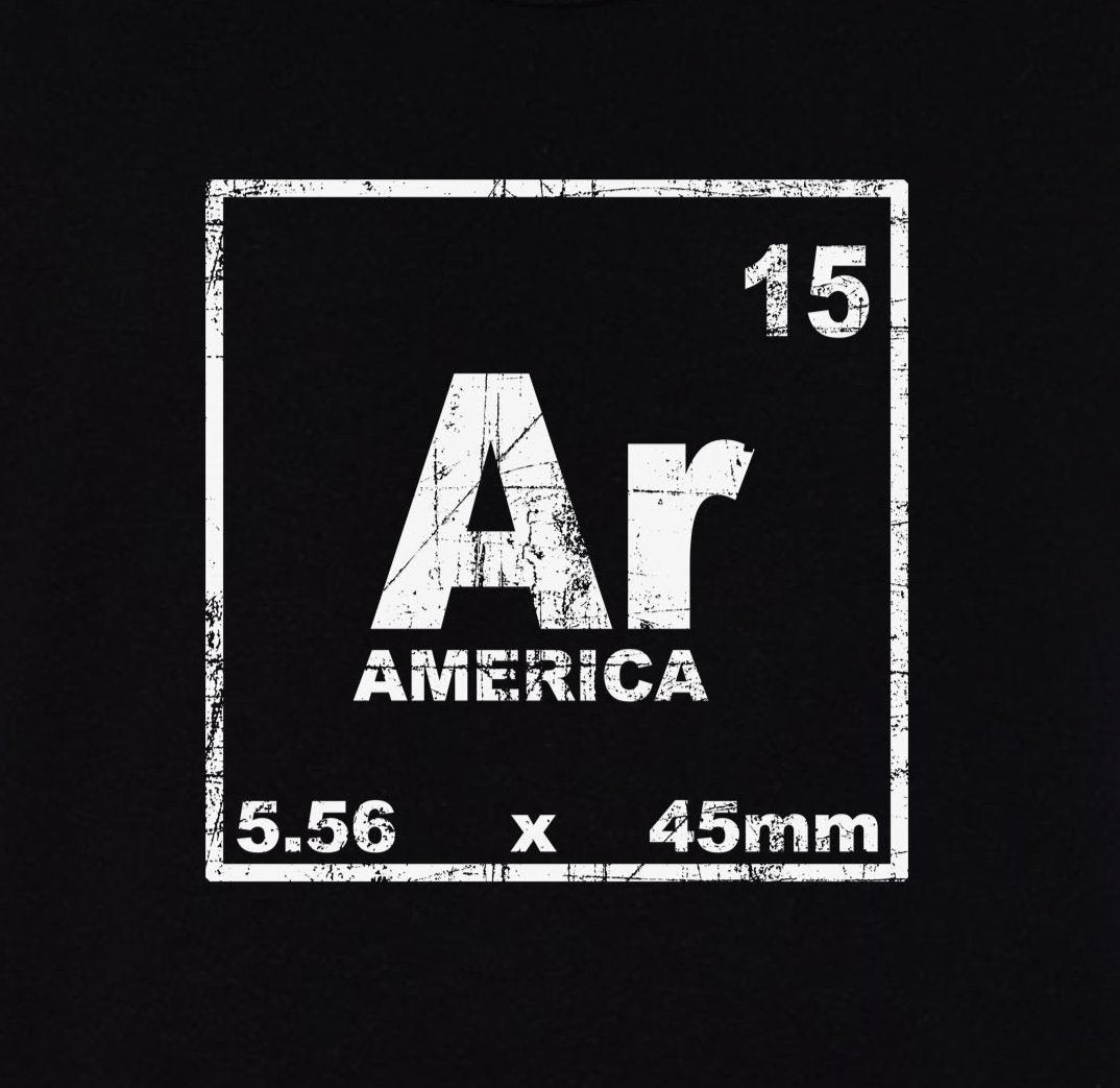 AR-15 Periodic Table Symbol Tank Top T-Shirt / 2nd Amendment Gun Rights 5.56