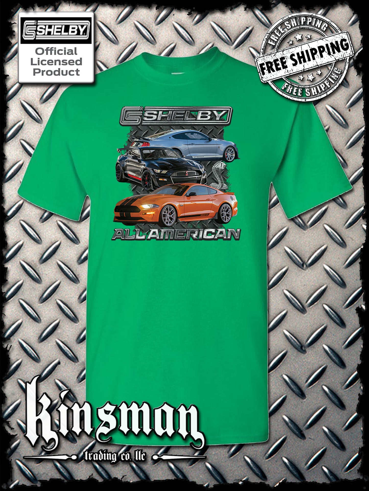 Carroll Shelby All American T-Shirt Ford Mustang GT 500