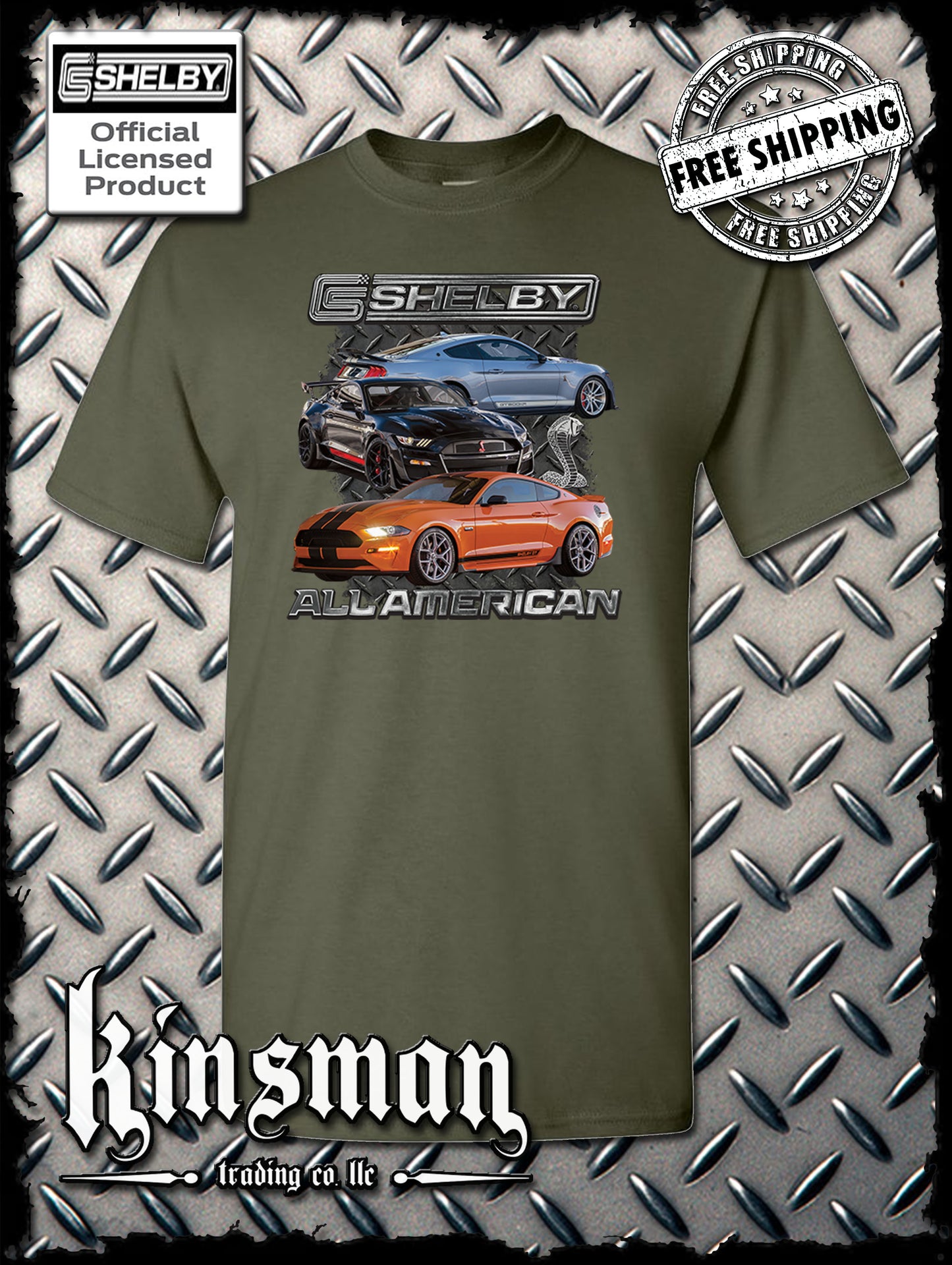 Carroll Shelby All American T-Shirt Ford Mustang GT 500