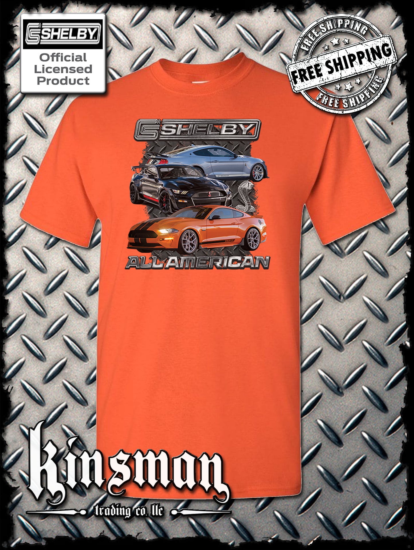 Carroll Shelby All American T-Shirt Ford Mustang GT 500