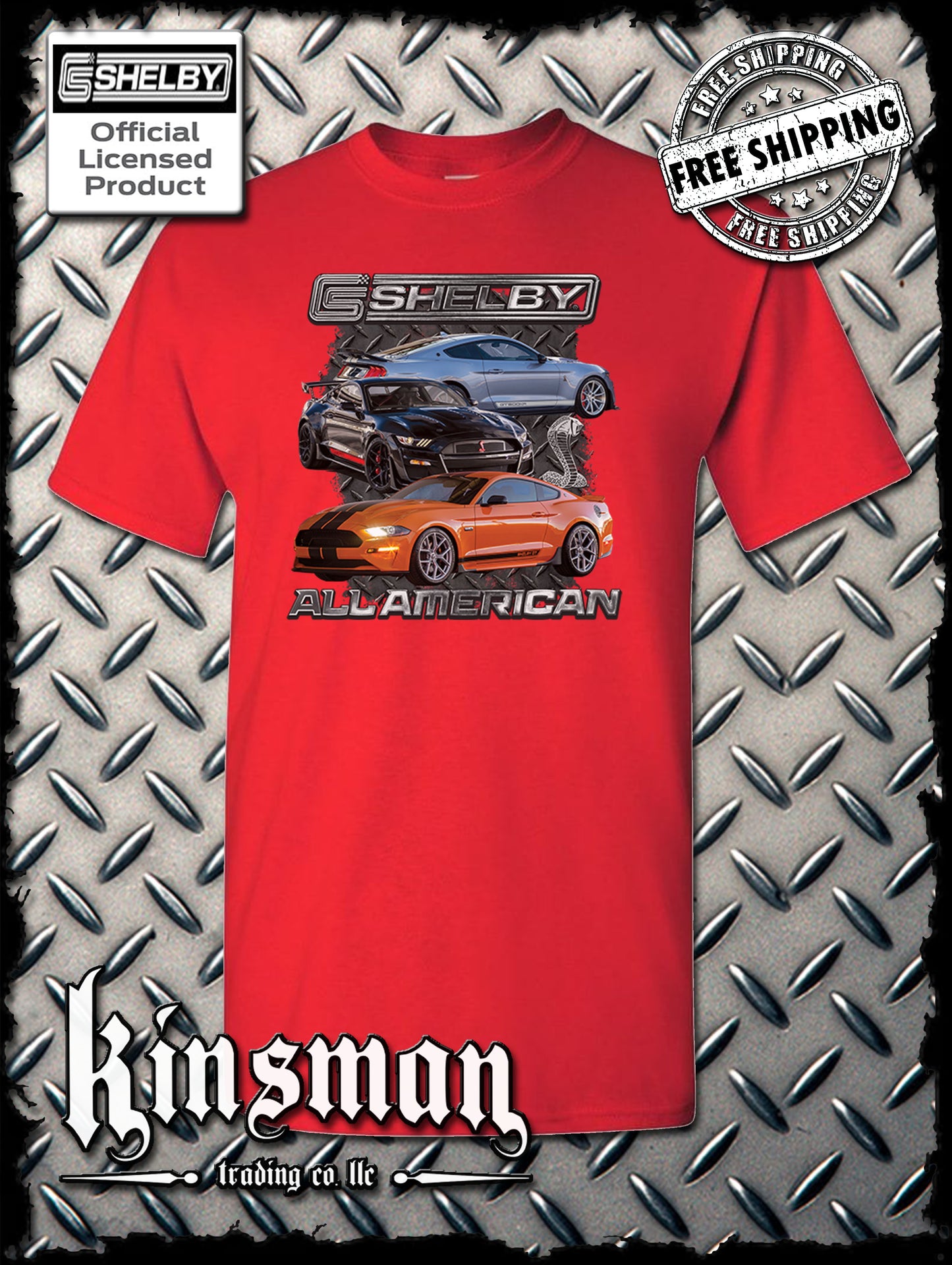 Carroll Shelby All American T-Shirt Ford Mustang GT 500