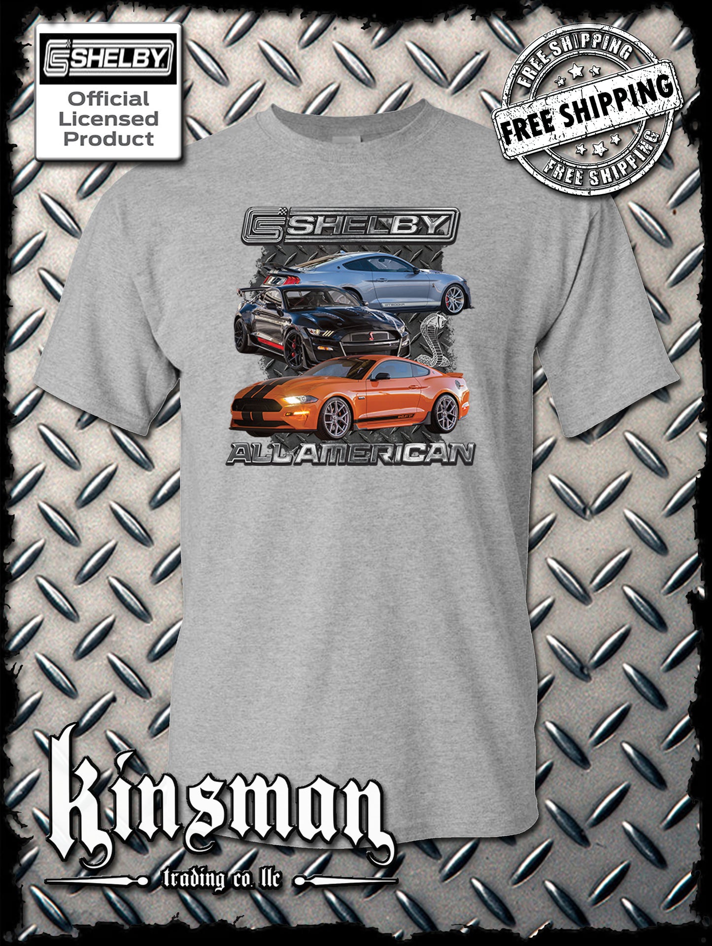 Carroll Shelby All American T-Shirt Ford Mustang GT 500