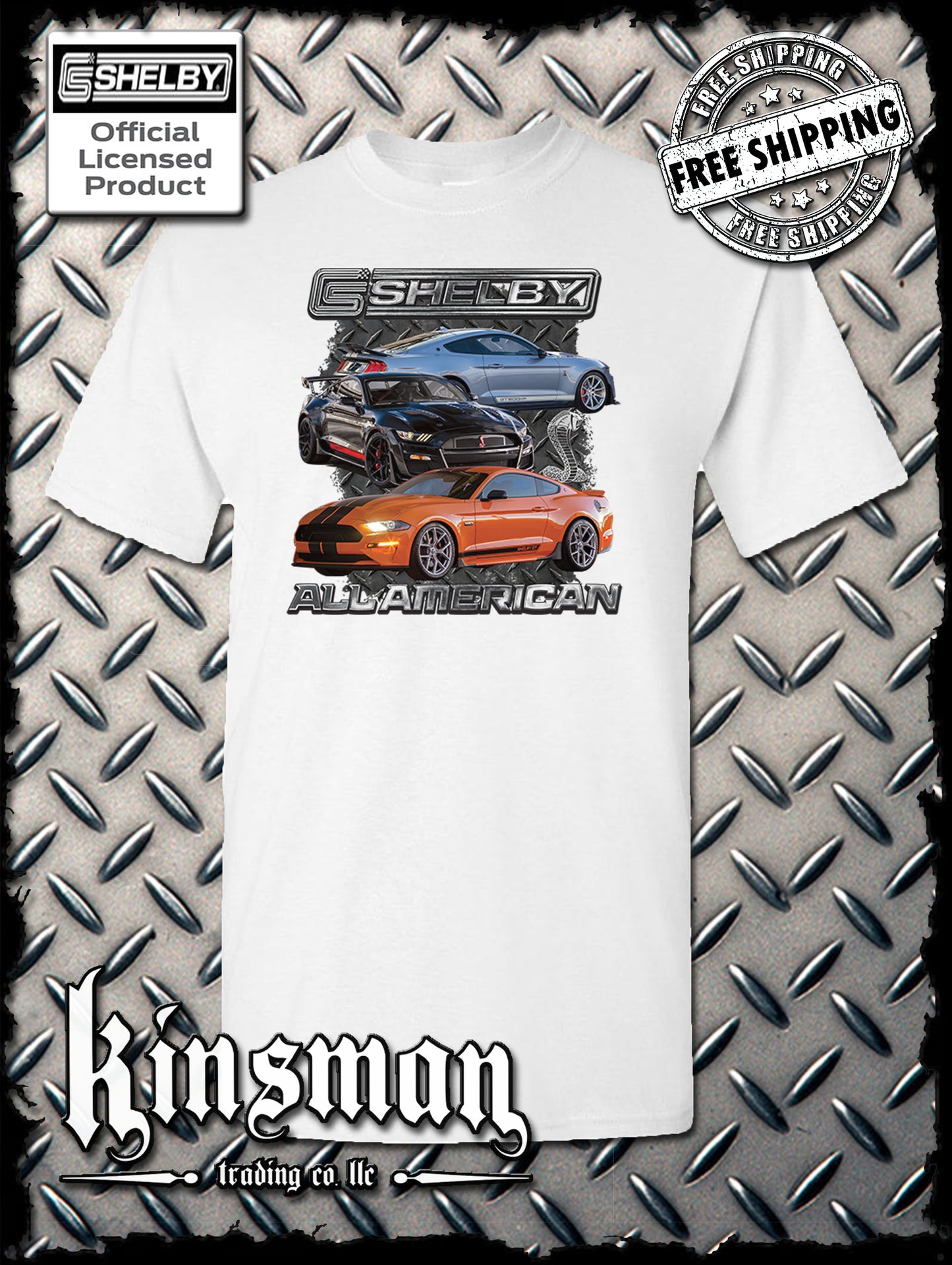 Carroll Shelby All American T-Shirt Ford Mustang GT 500