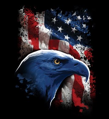 American Icon Bald Eagle Tank Top T-Shirt - American Flag 4th of July Patriot