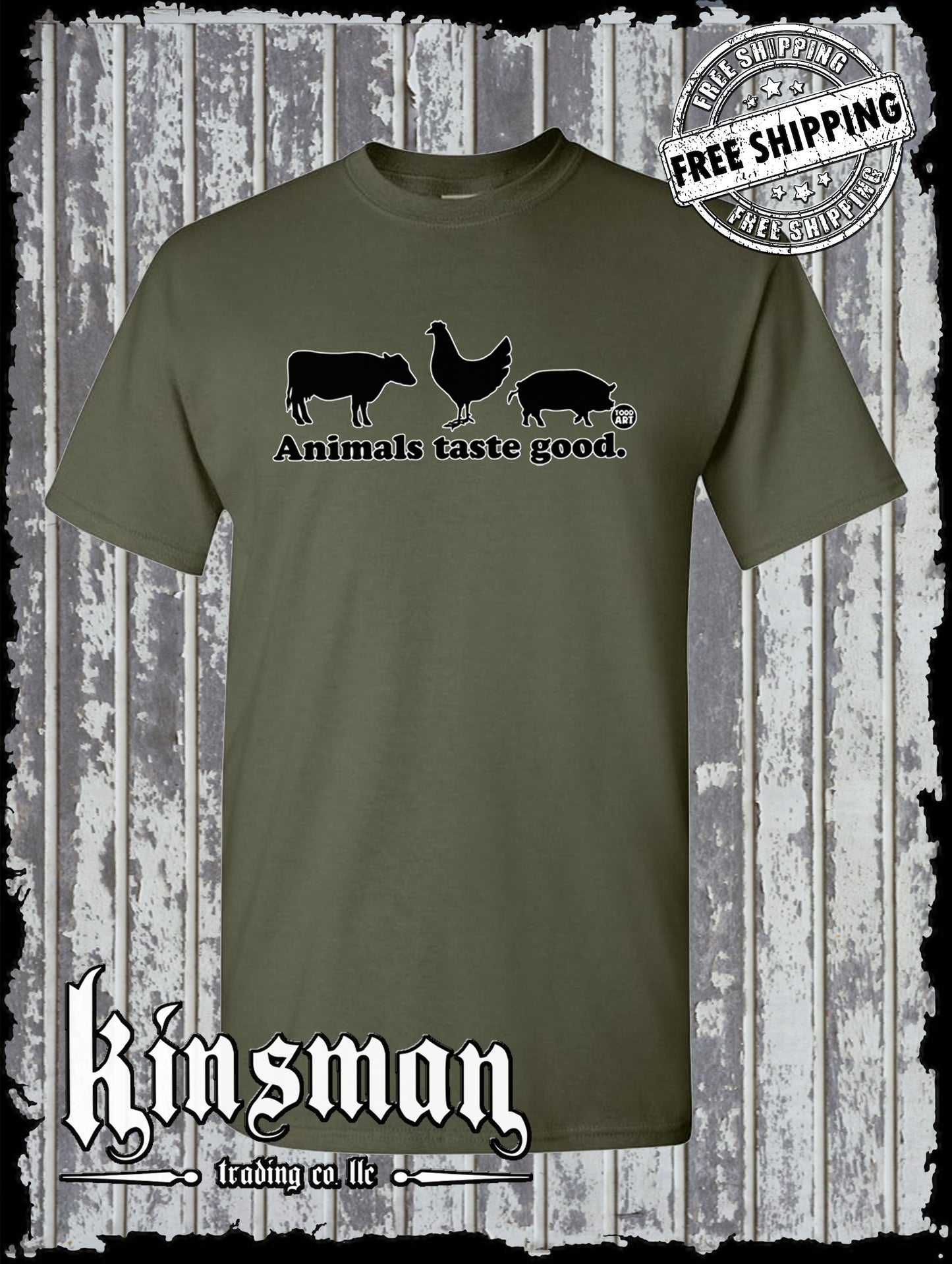 Animals Taste Good Funny T-Shirt Todd Goldman Licensed Carnivore Diet