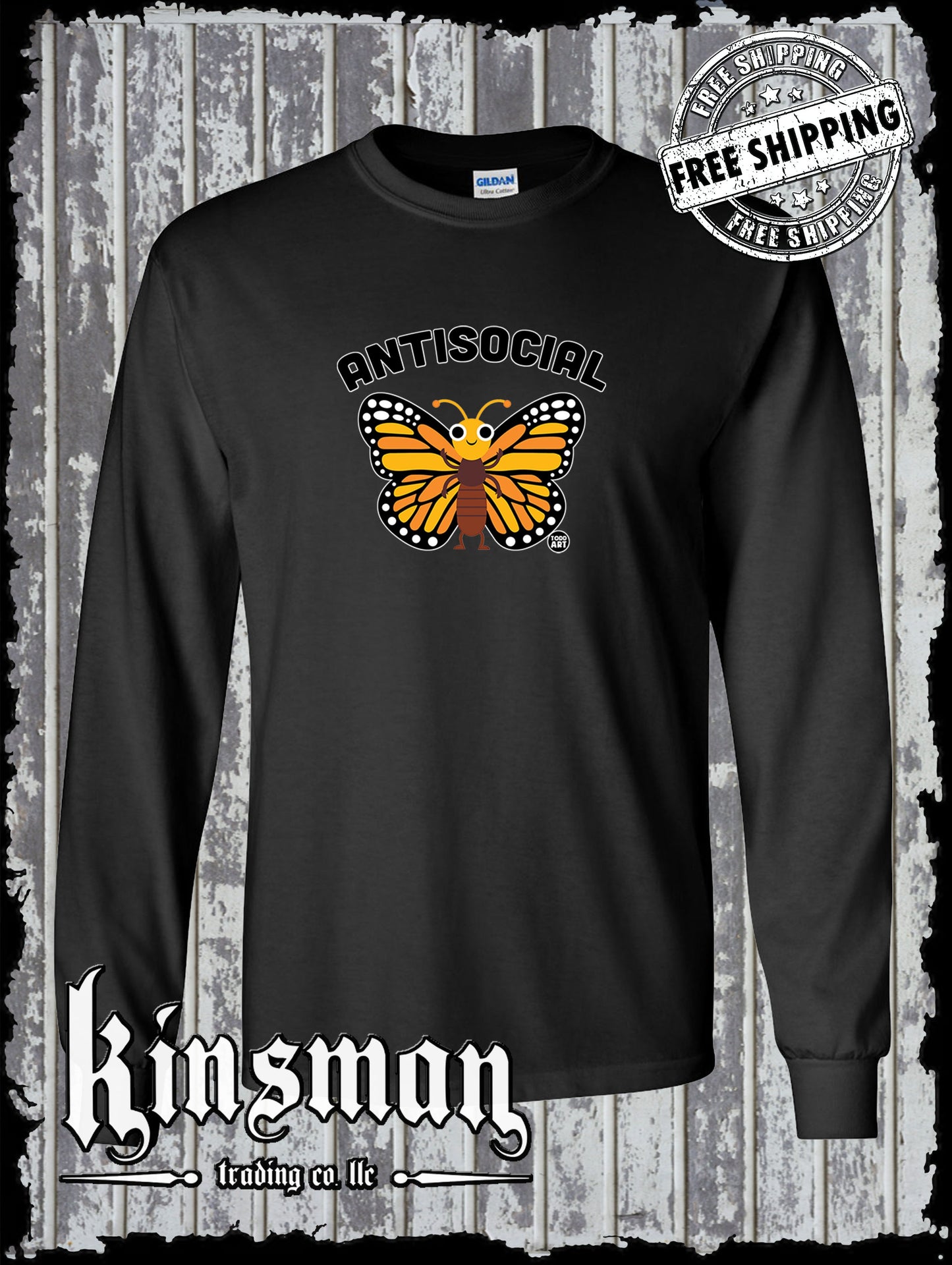 Antisocial Butterfly Long Sleeve T-Shirt Todd Goldman Licensed