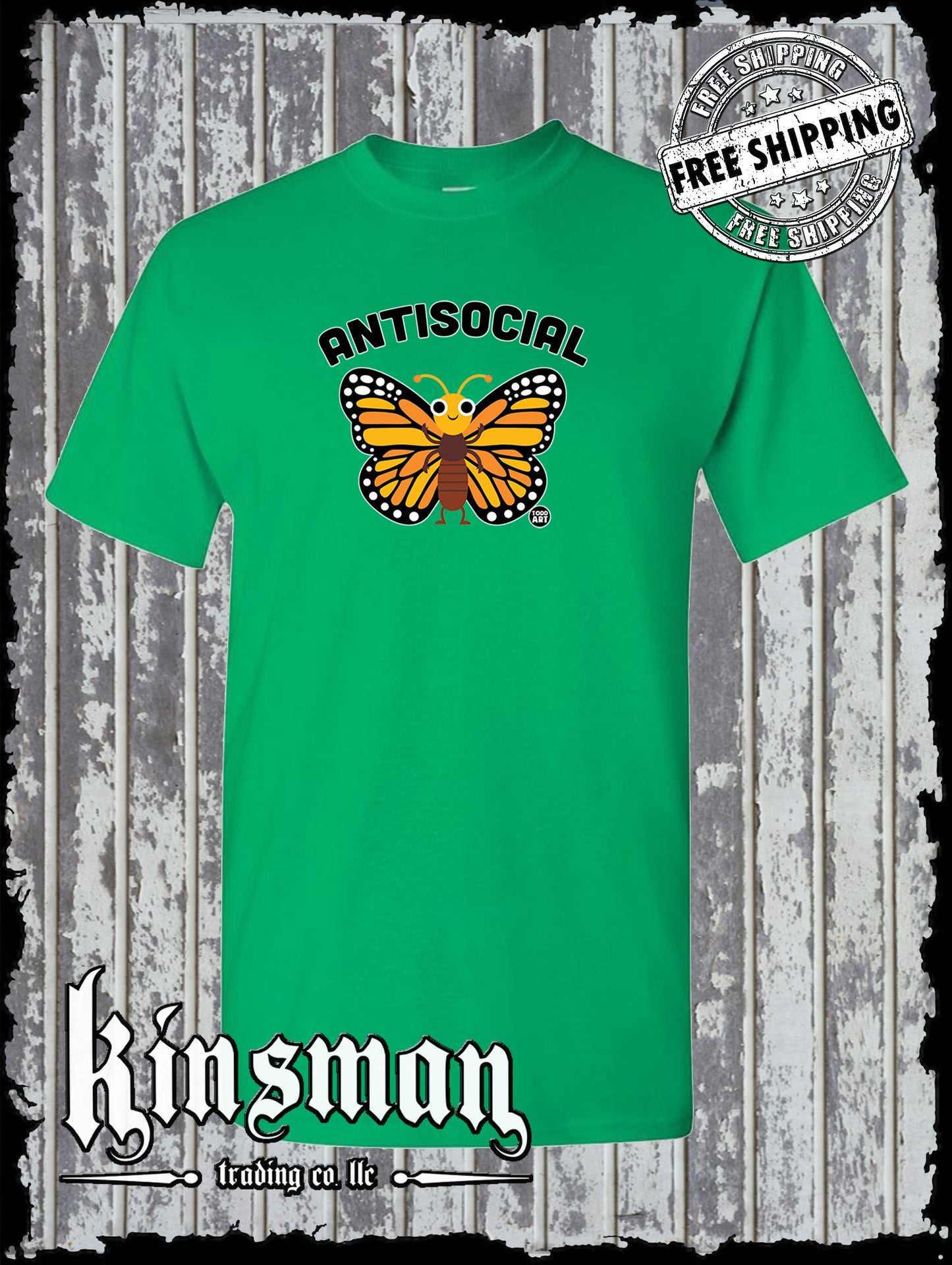 Antisocial Butterfly T-Shirt Todd Goldman Licensed
