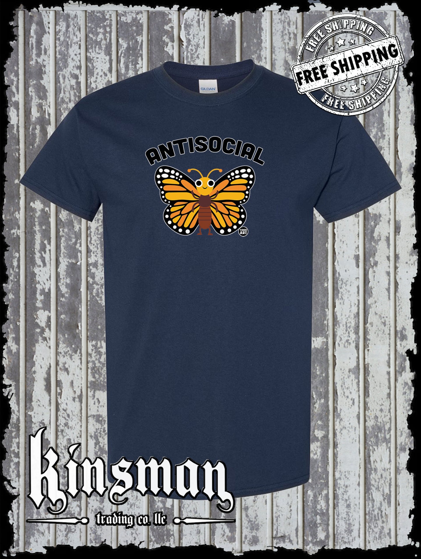 Antisocial Butterfly T-Shirt Todd Goldman Licensed