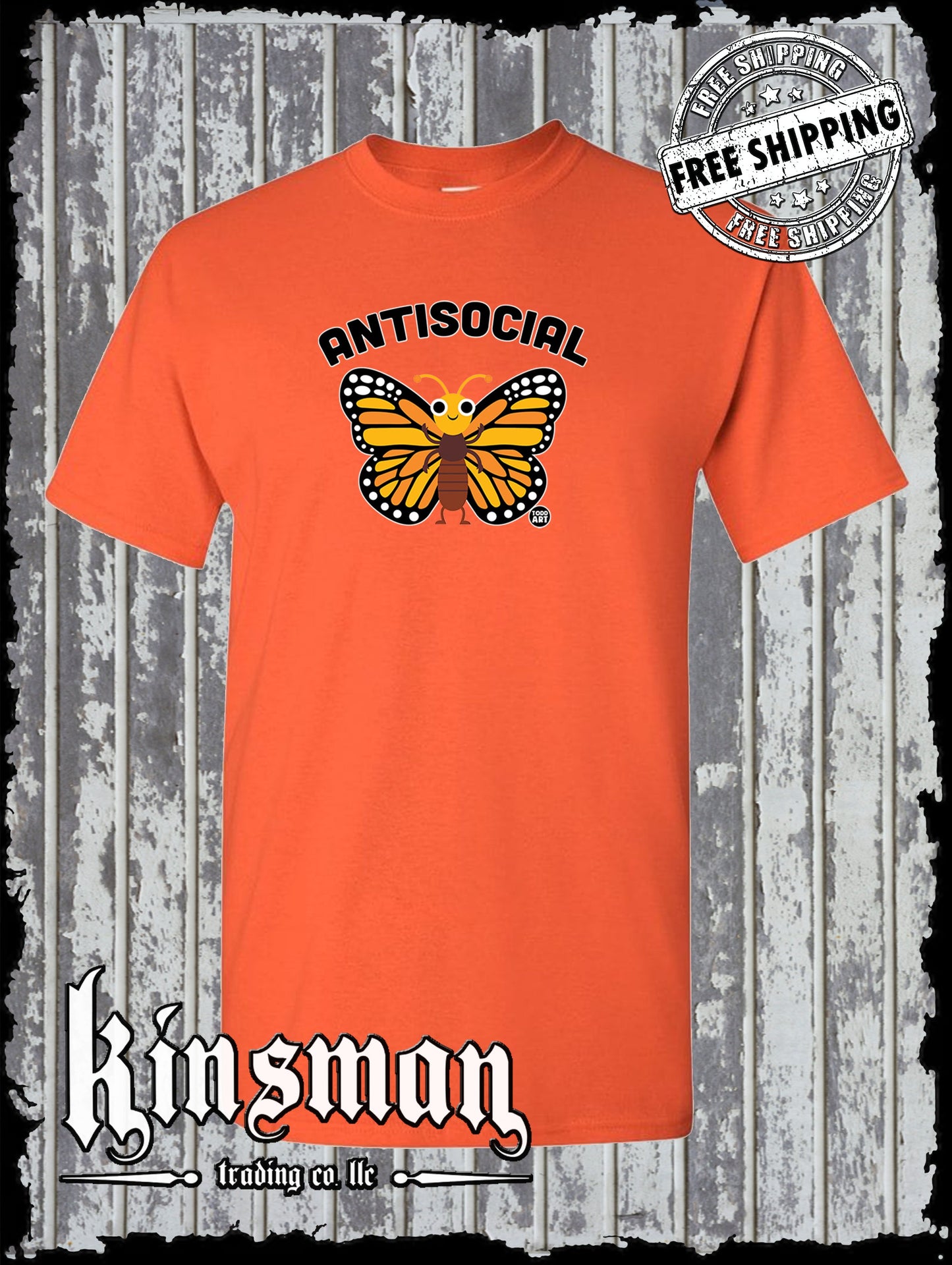 Antisocial Butterfly T-Shirt Todd Goldman Licensed