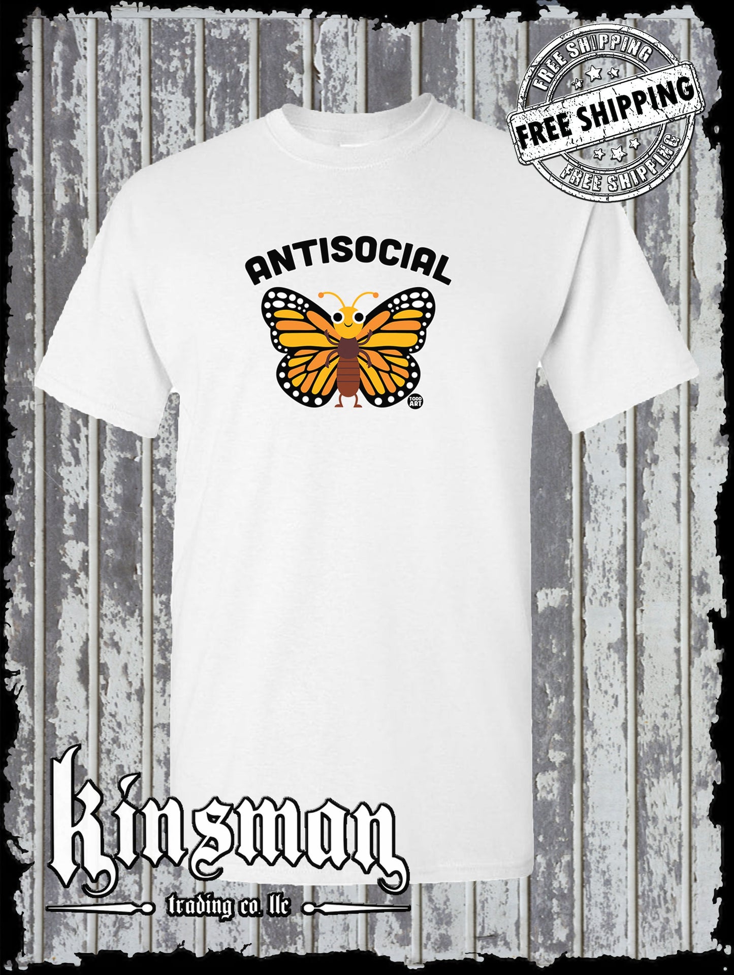 Antisocial Butterfly T-Shirt Todd Goldman Licensed