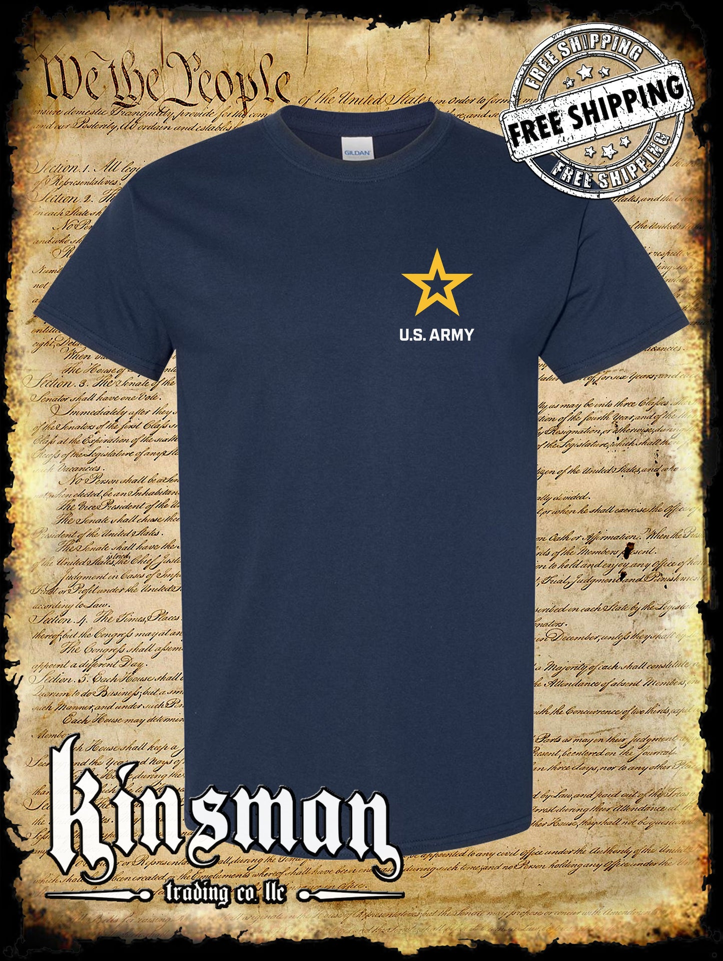 US Army New Logo Crest T-Shirt / United States of America Military Licensed