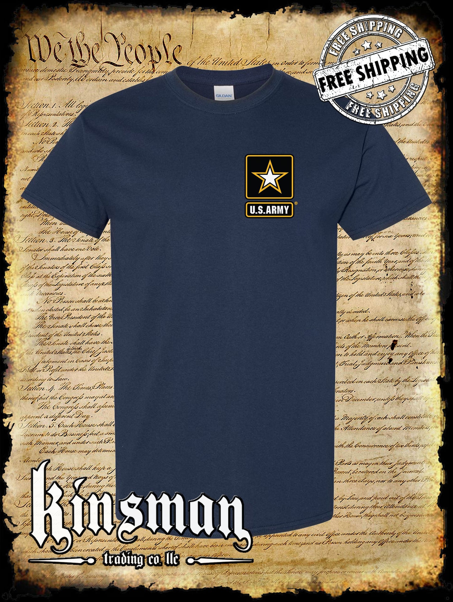 US Army Logo Crest T-Shirt / United States of America Military Official Licensed