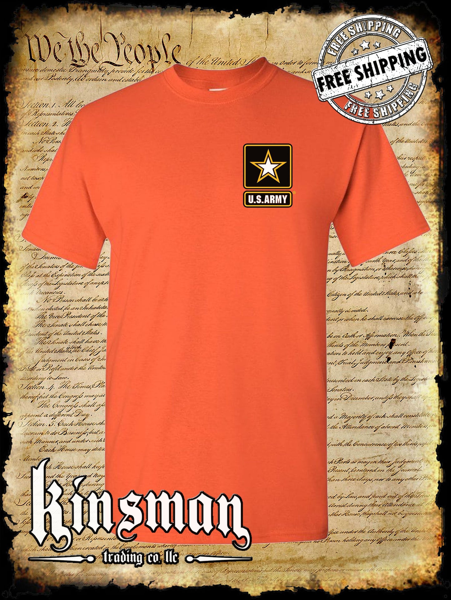 US Army Logo Crest T-Shirt / United States of America Military Official Licensed