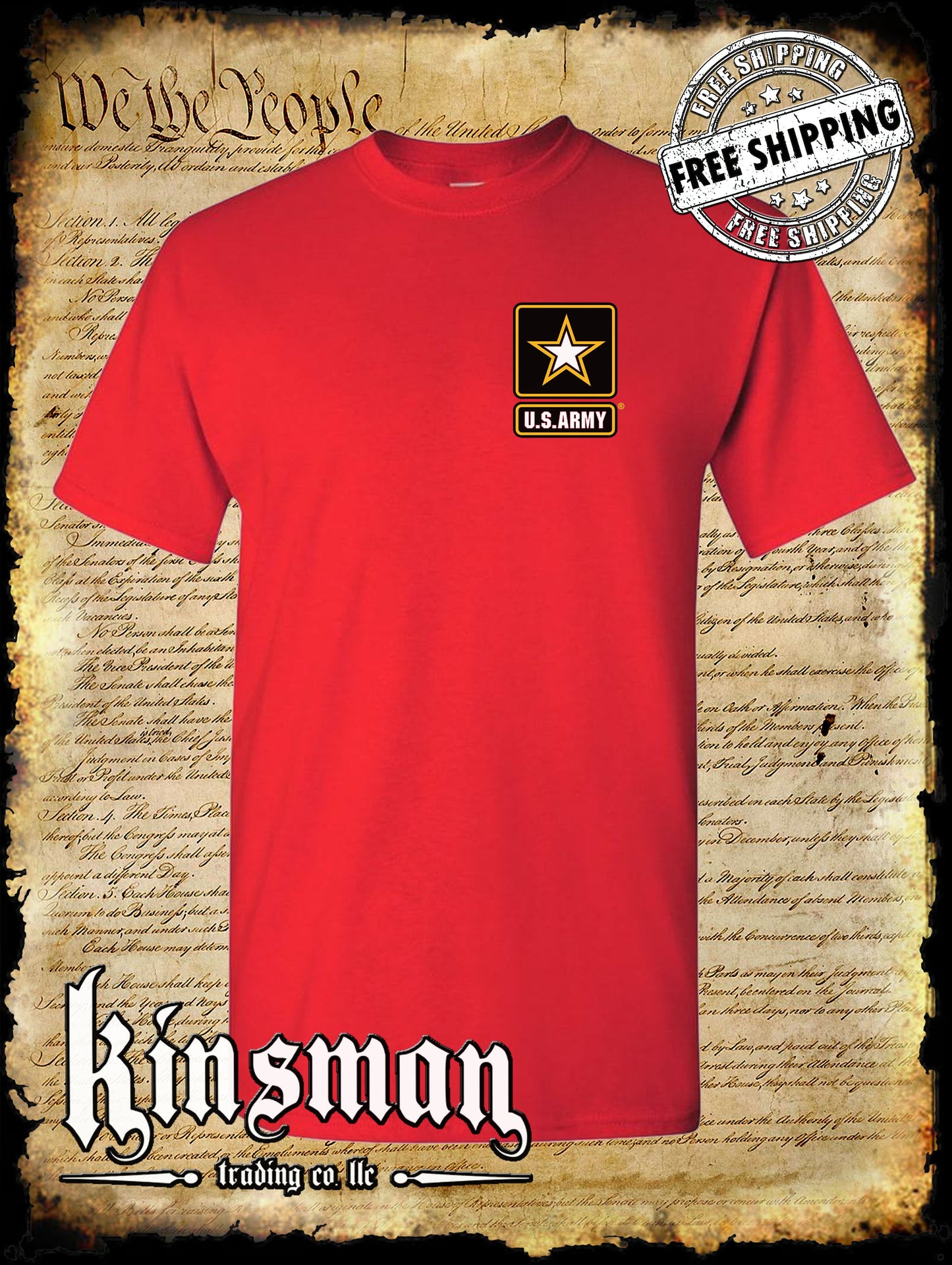 US Army Logo Crest T-Shirt / United States of America Military Official Licensed