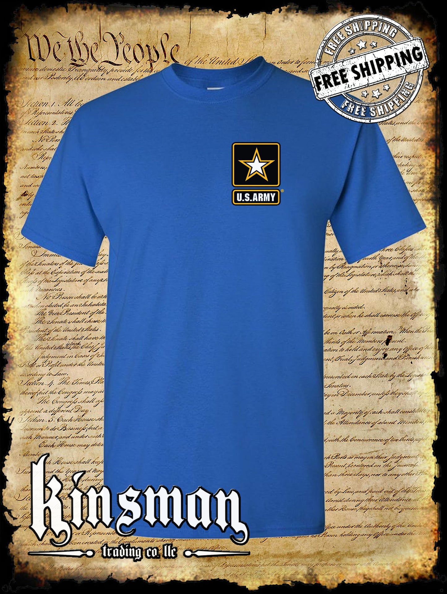 US Army Logo Crest T-Shirt / United States of America Military Official Licensed
