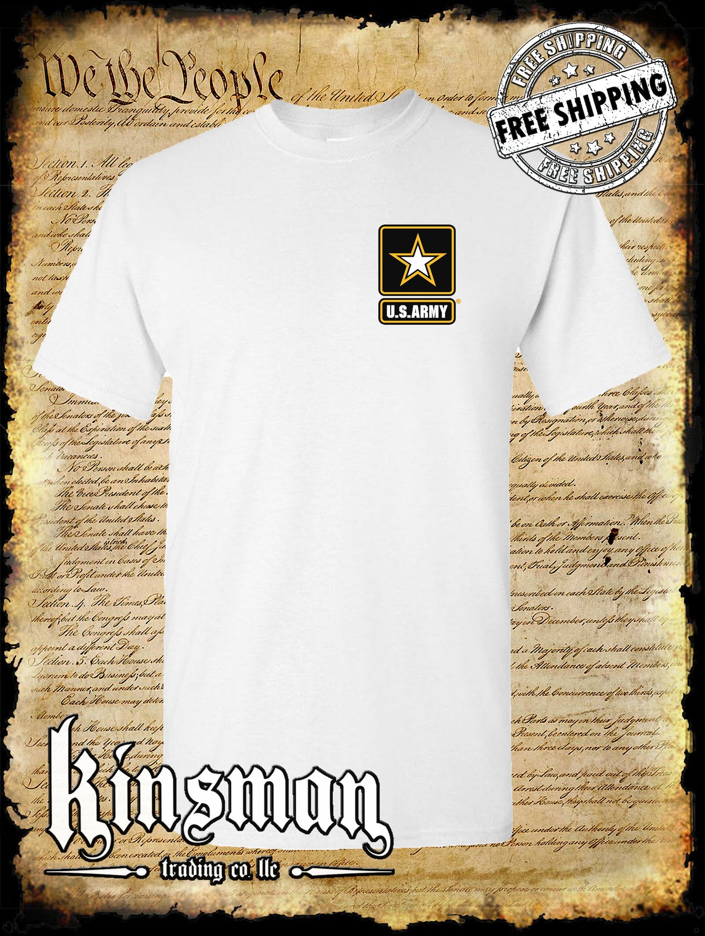 US Army Logo Crest T-Shirt / United States of America Military Official Licensed