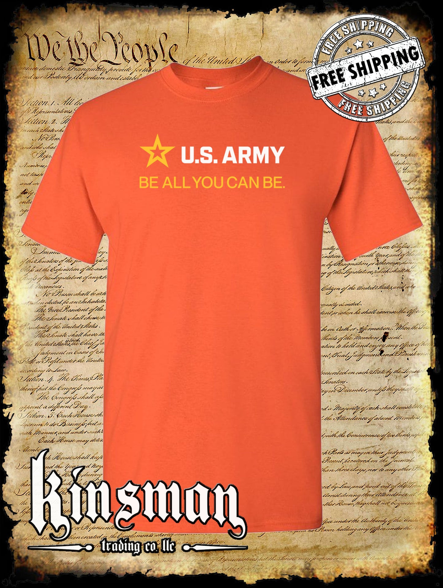 Army Strip Logo White Text T-Shirt - Be All You Can Be