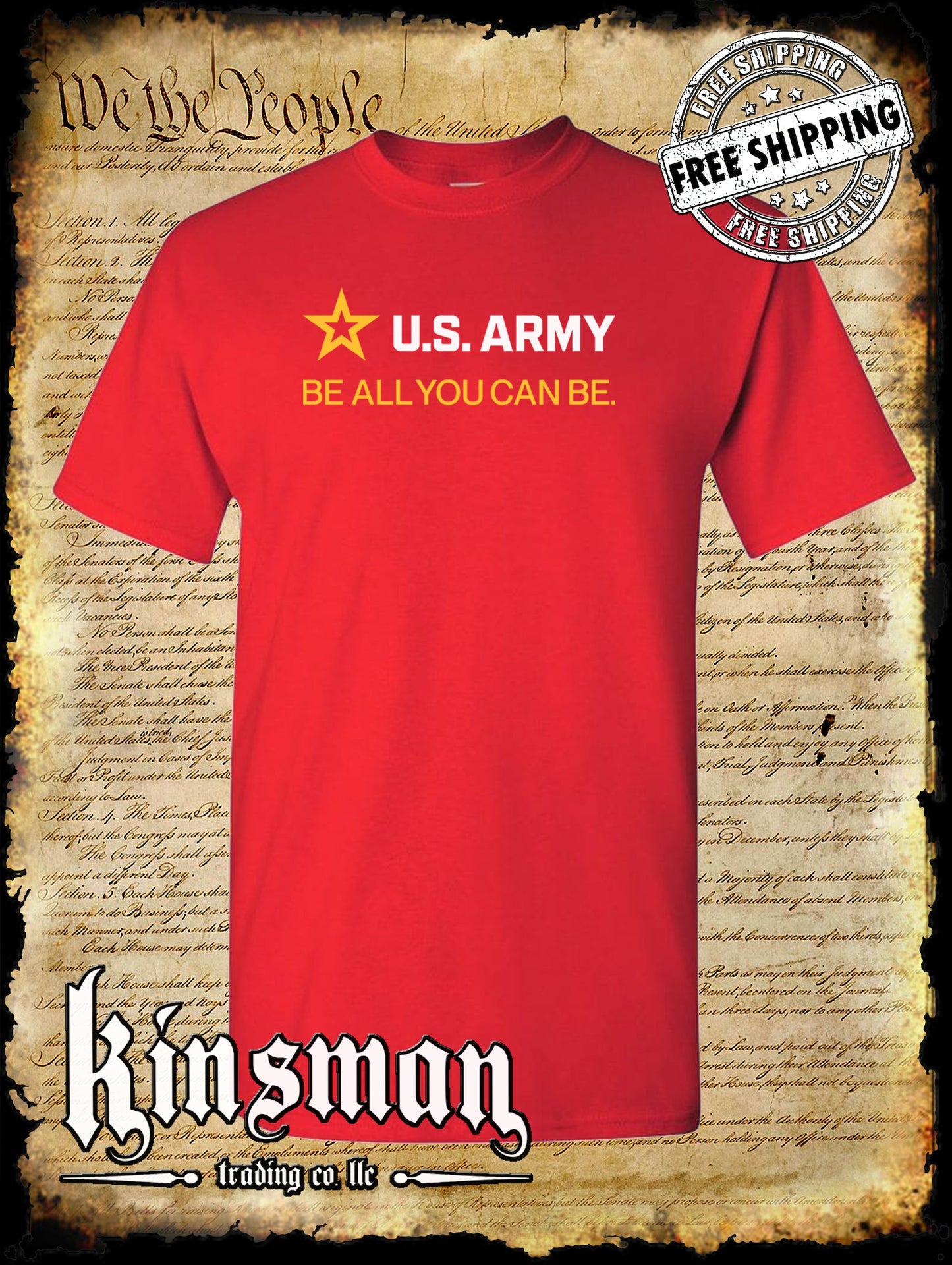 Army Strip Logo White Text T-Shirt - Be All You Can Be