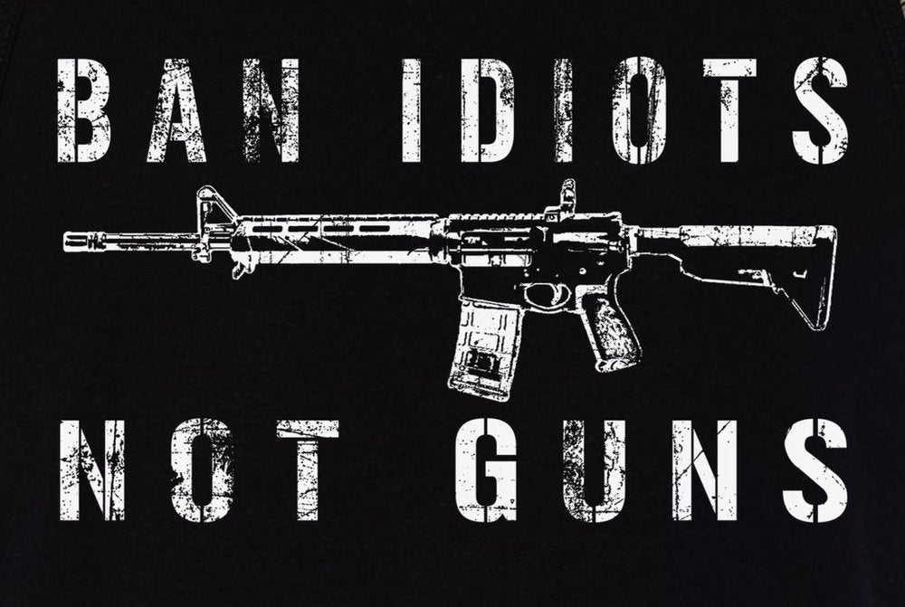 Ban Idiots Not Guns 2-Sided Tank Top T-Shirt