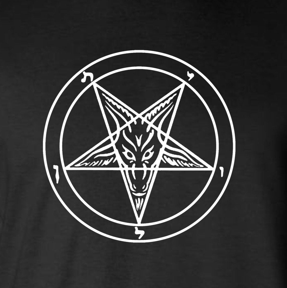 Baphomet Pentagram Long Sleeve T-Shirt / Satanic Church Evil Metal Occult