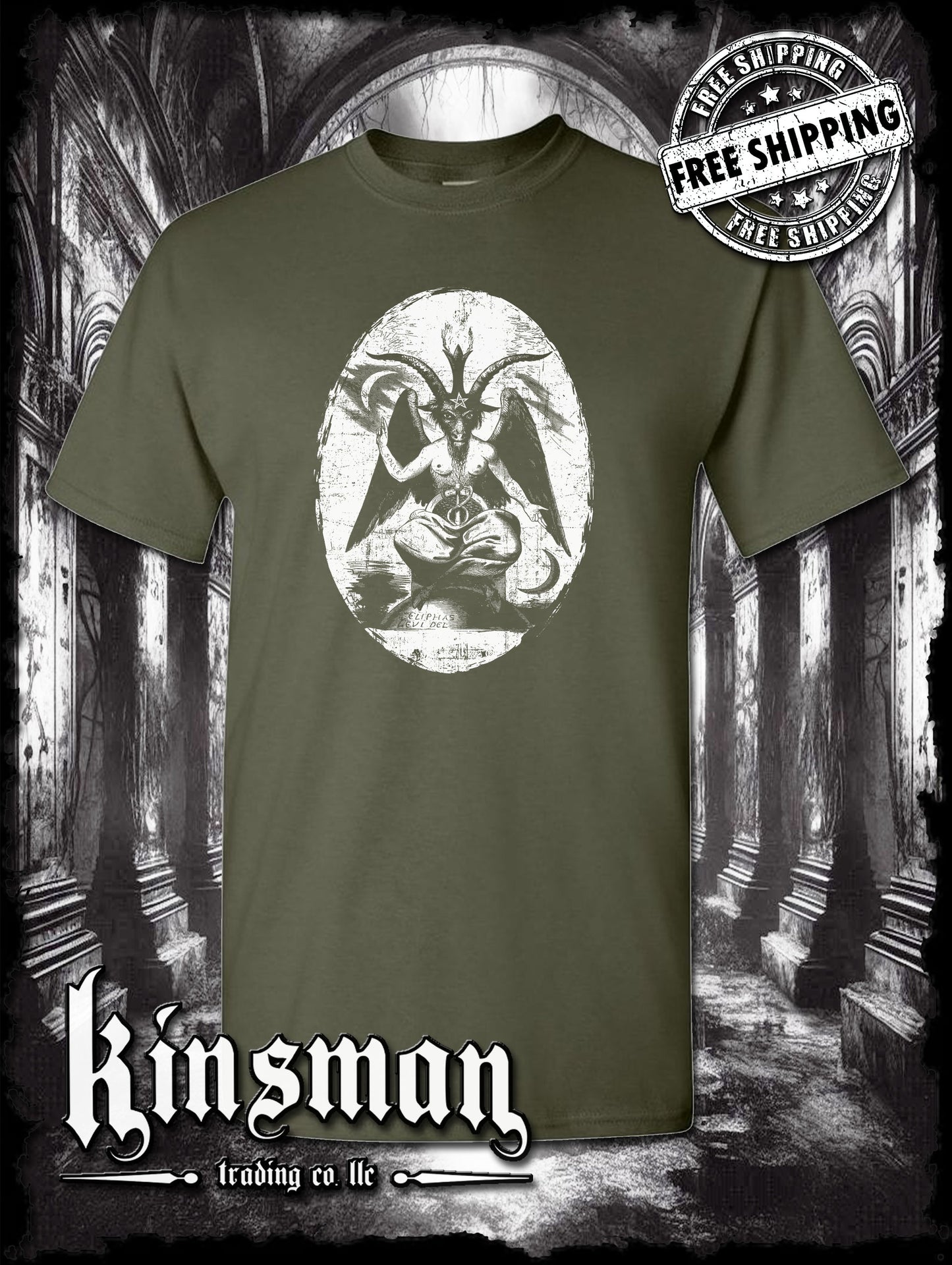 Baphomet Satanic Graphic T-Shirt / Devil Evil Occult