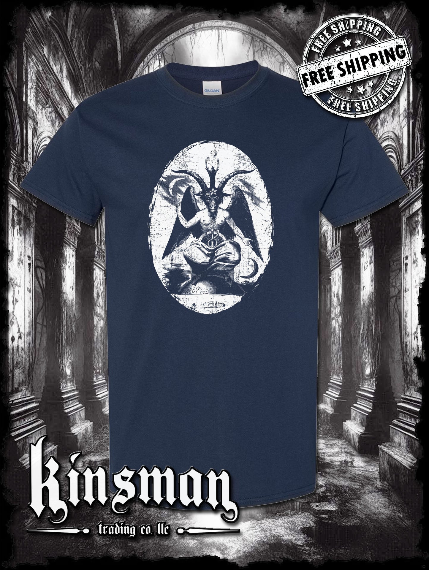 Baphomet Satanic Graphic T-Shirt / Devil Evil Occult